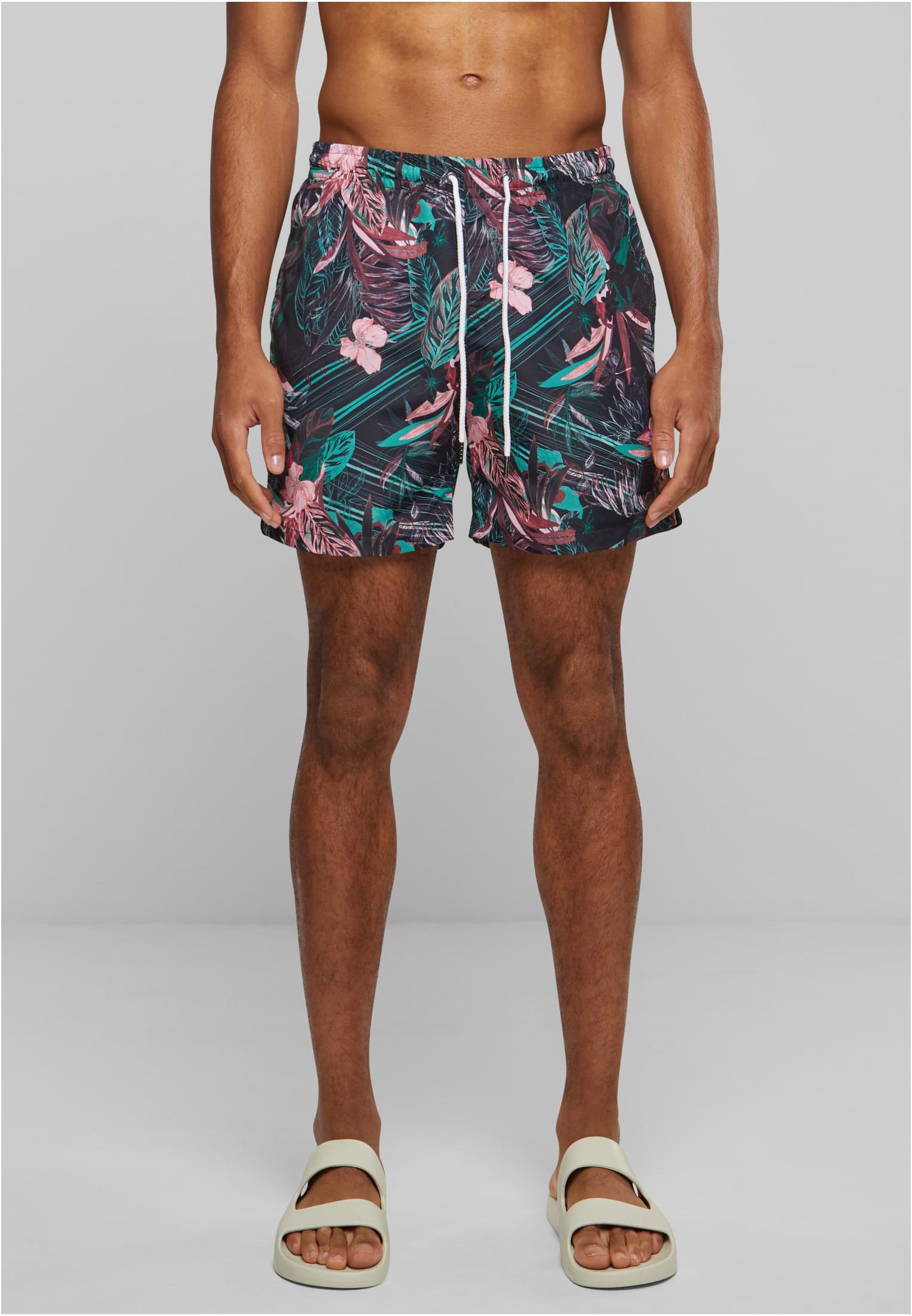 Pattern Swim Shorts Dunkel