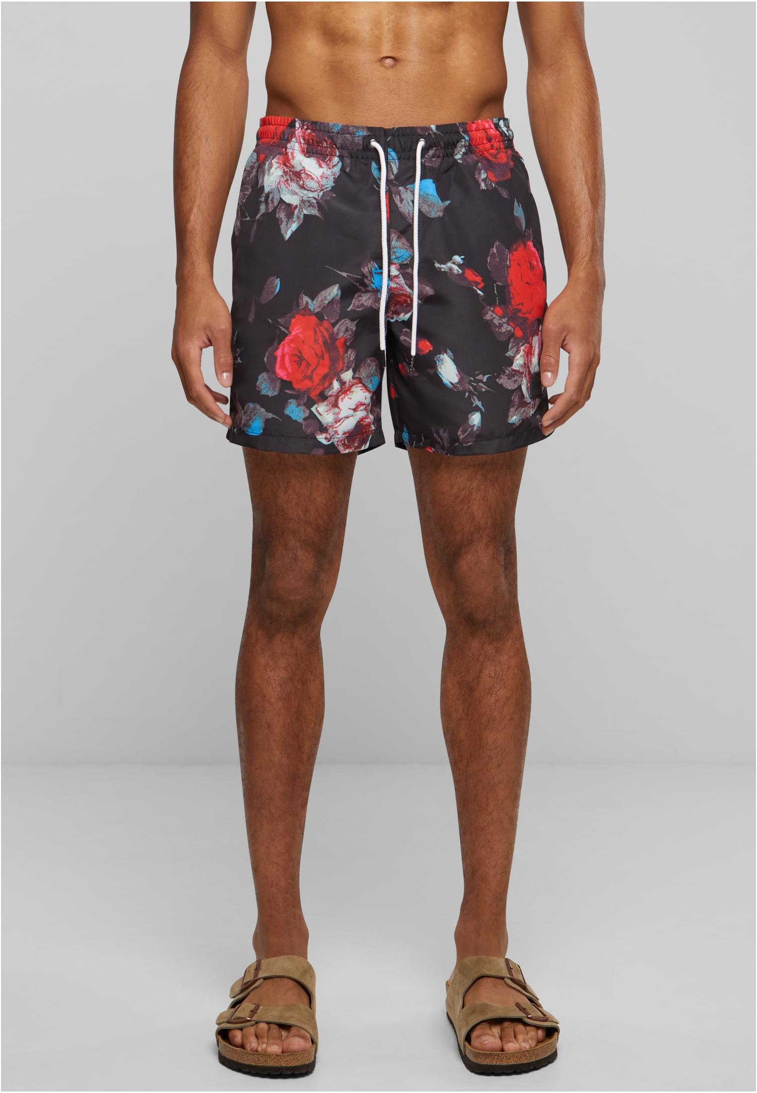 Pattern Swim Shorts Dark