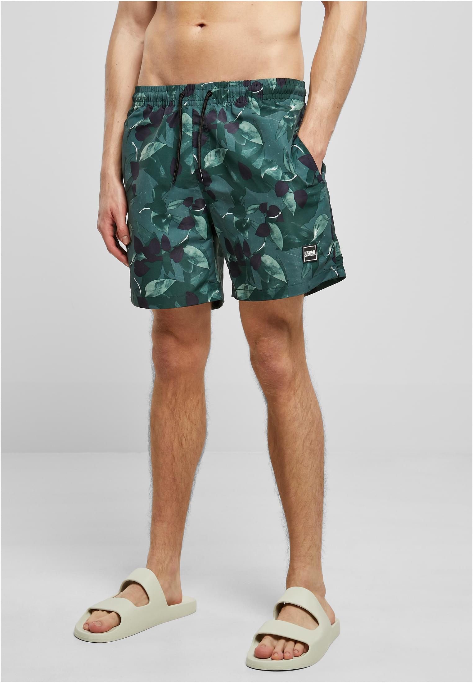 Pattern Swim Shorts Dark