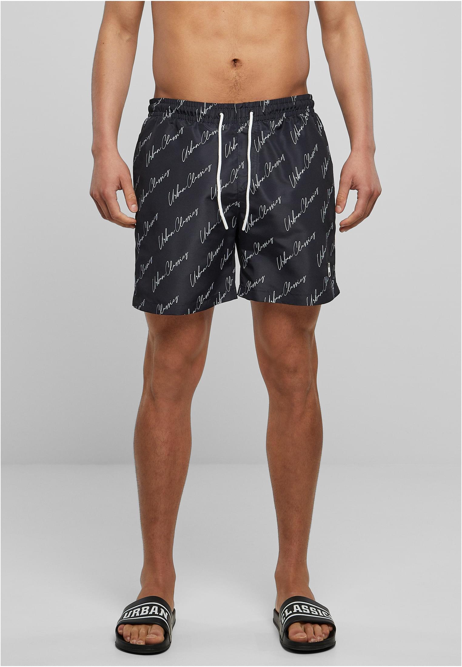 Pattern Swim Shorts Dark