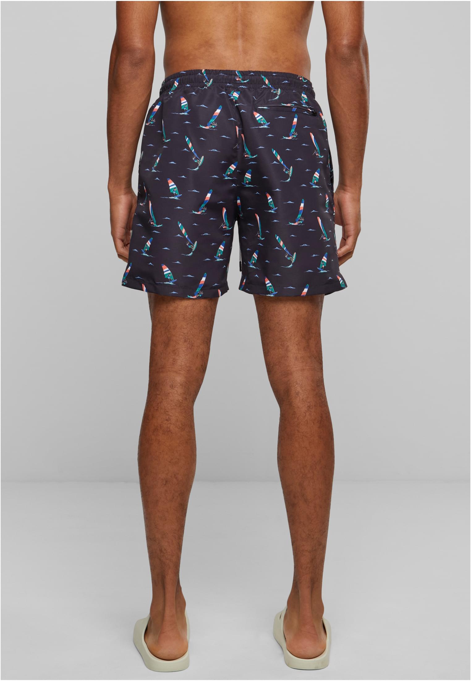 Pattern Swim Shorts Dark