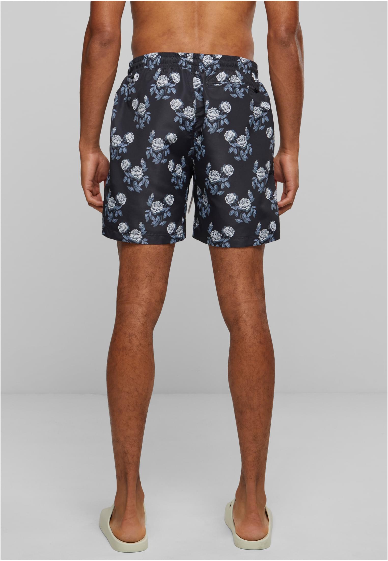 Pattern Swim Shorts Dunkel