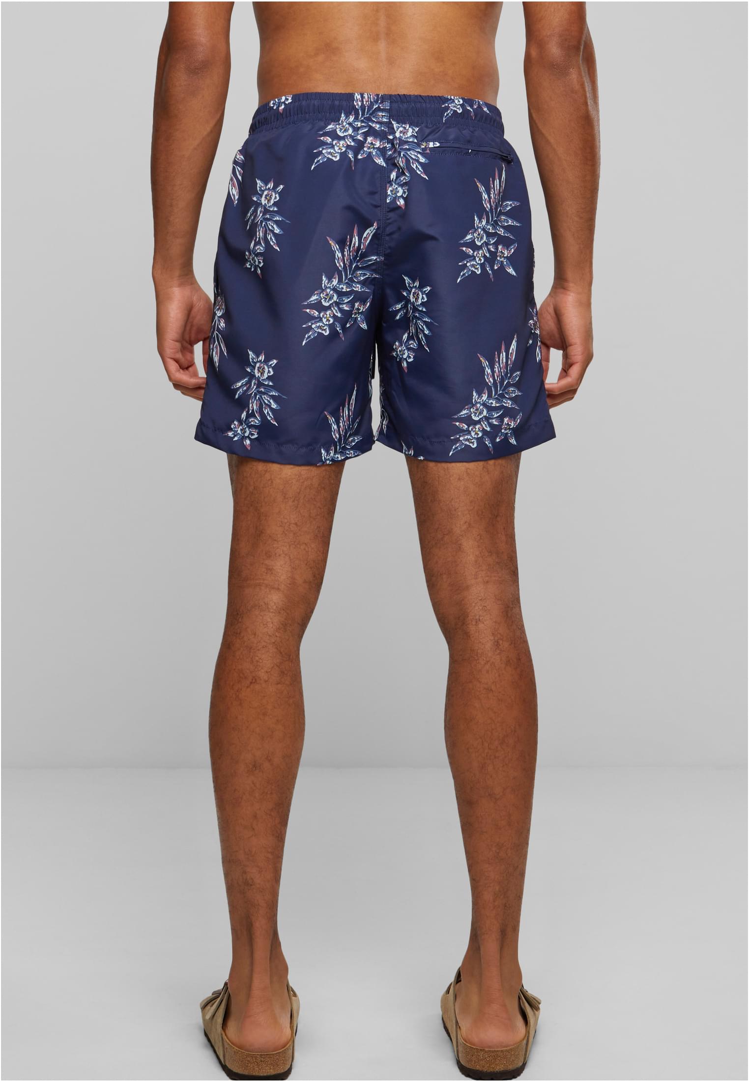 Pattern Swim Shorts Dunkel