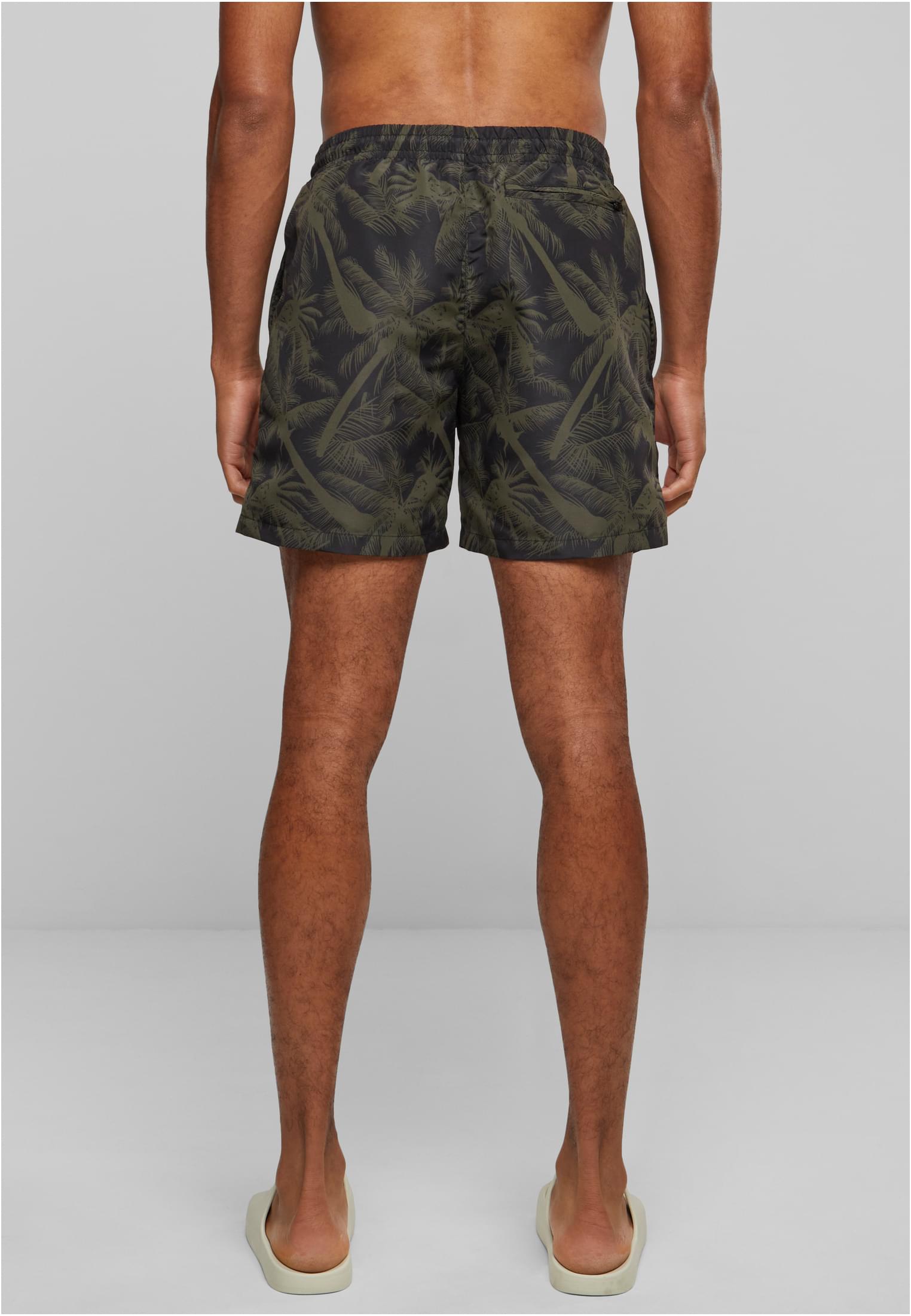 Pattern Swim Shorts Dark