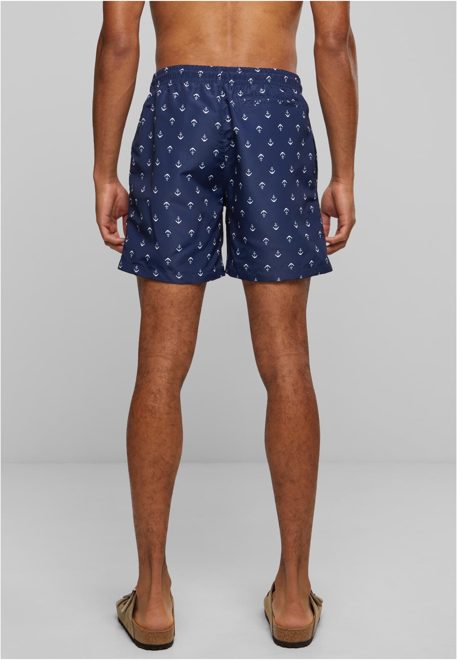 Pattern Swim Shorts Dunkel