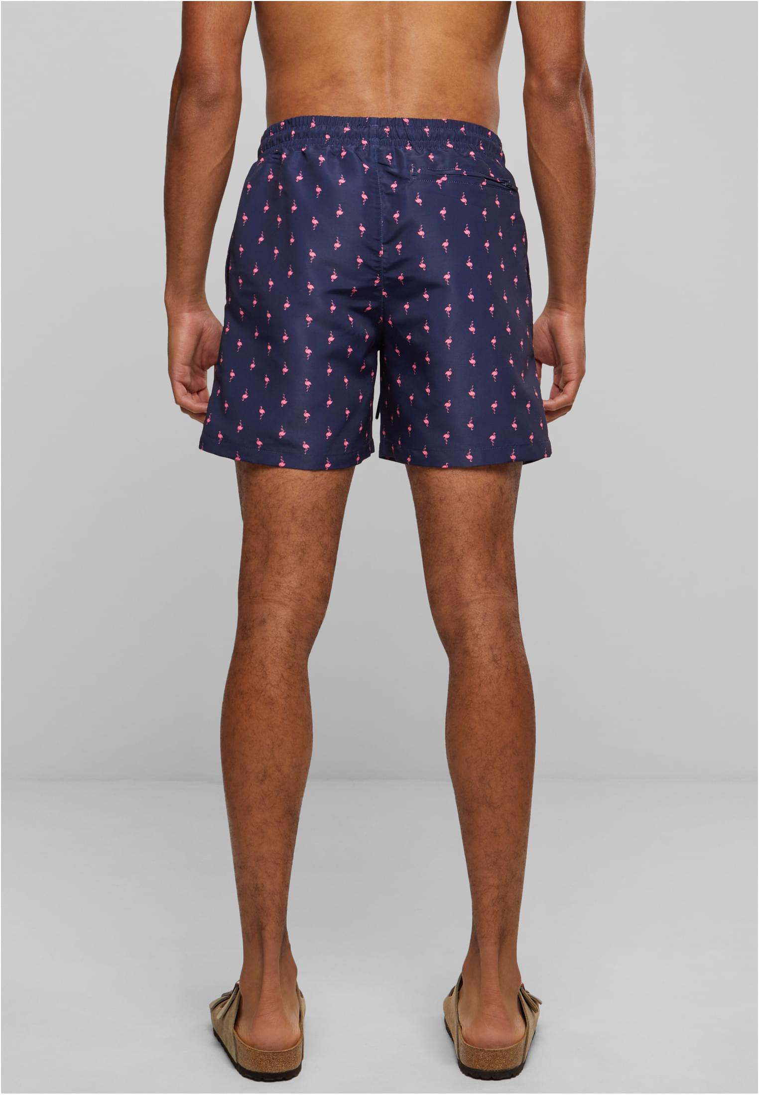 Pattern Swim Shorts Dunkel