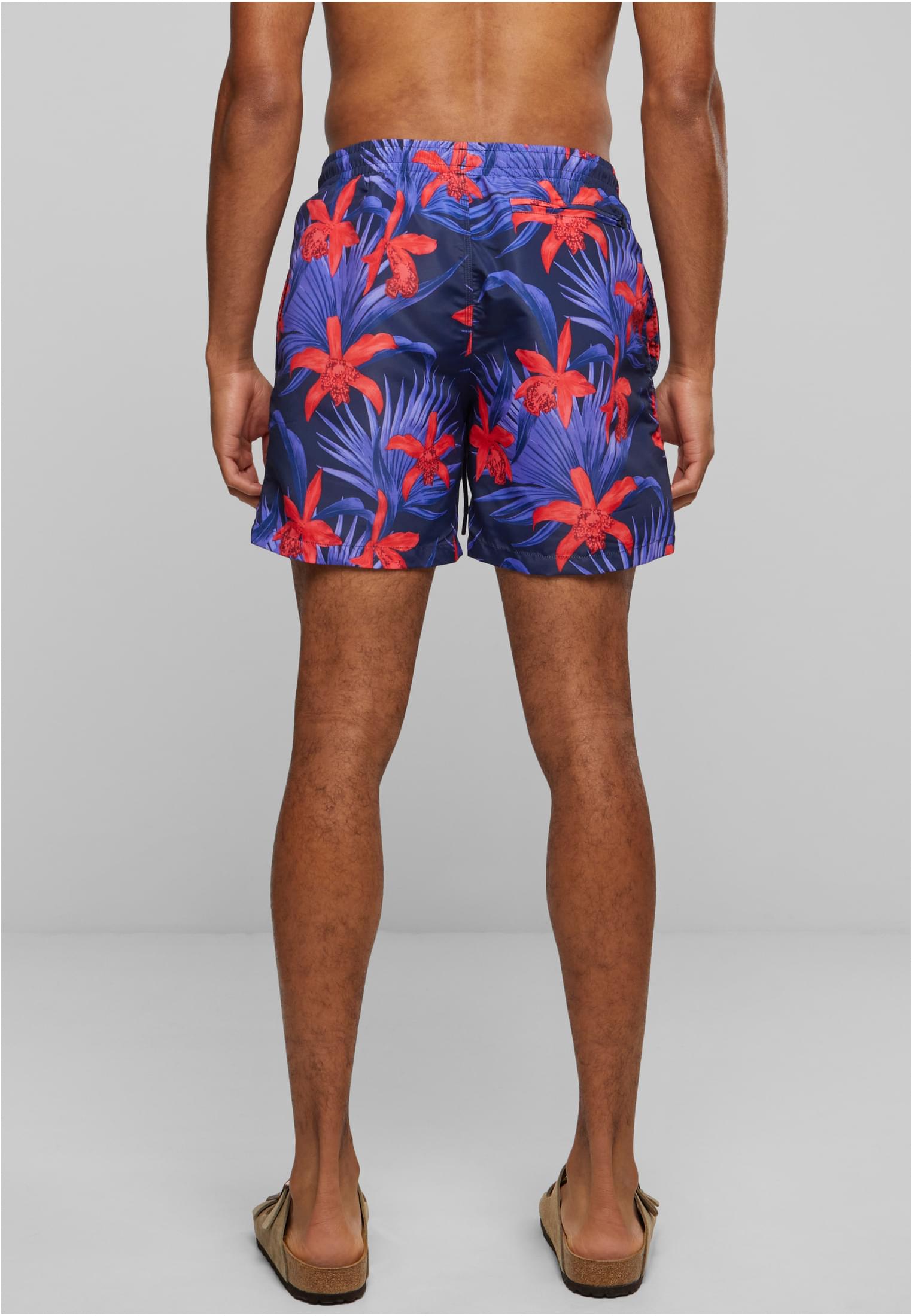 Pattern Swim Shorts Dunkel