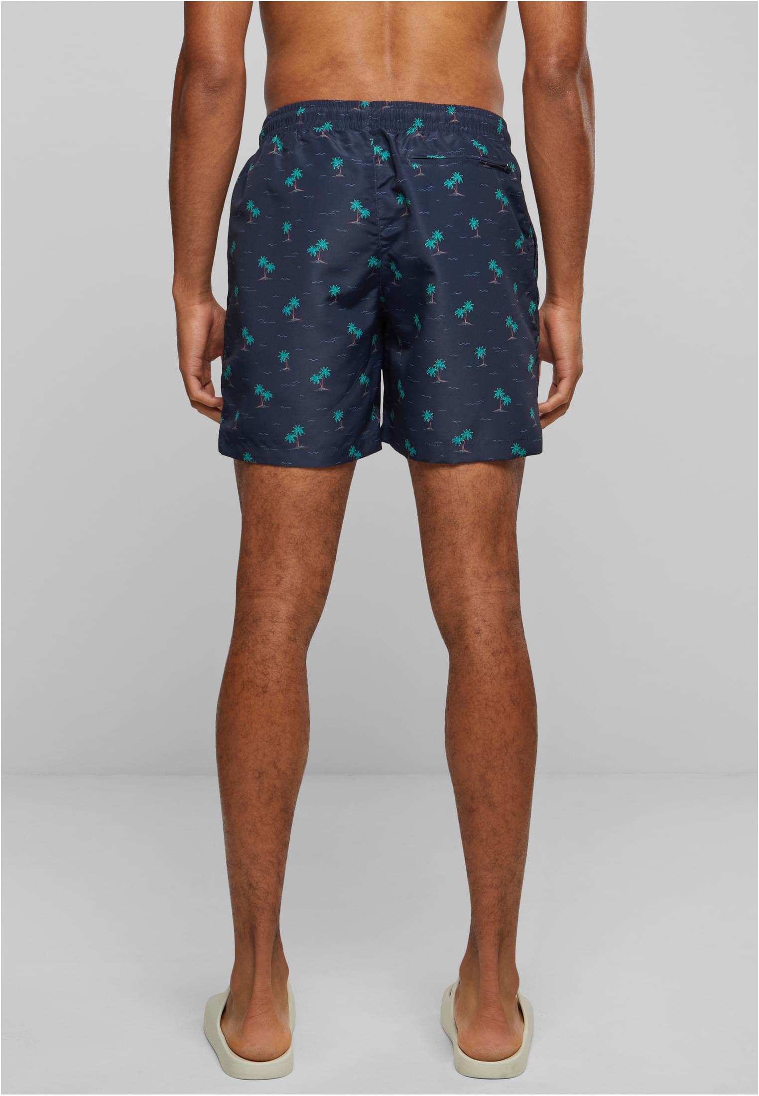 Pattern Swim Shorts Dark