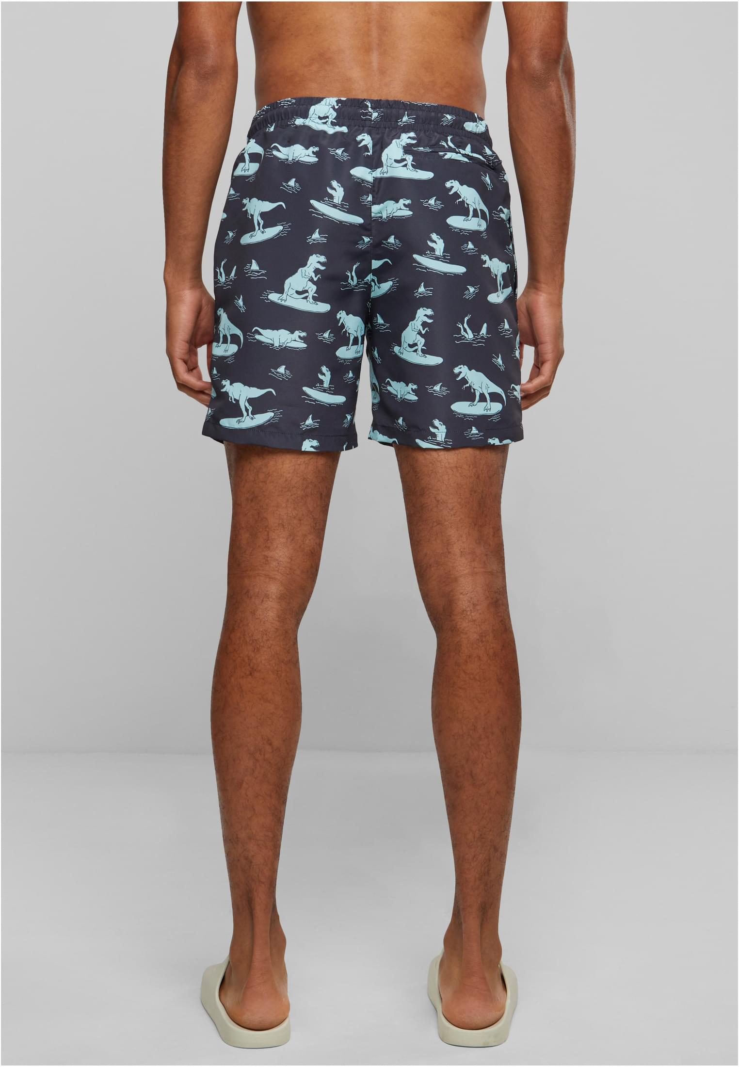 Pattern Swim Shorts Dunkel