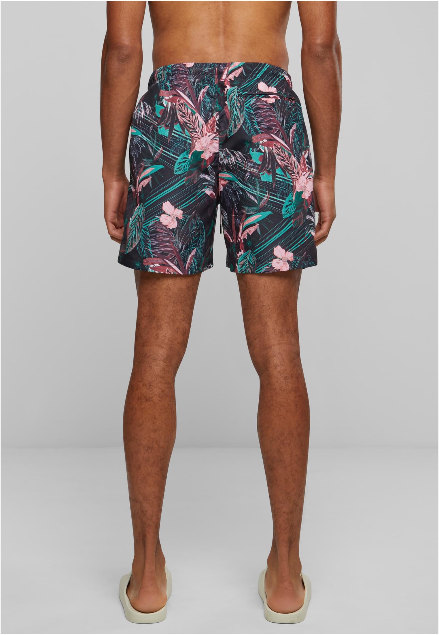 Pattern Swim Shorts Dunkel