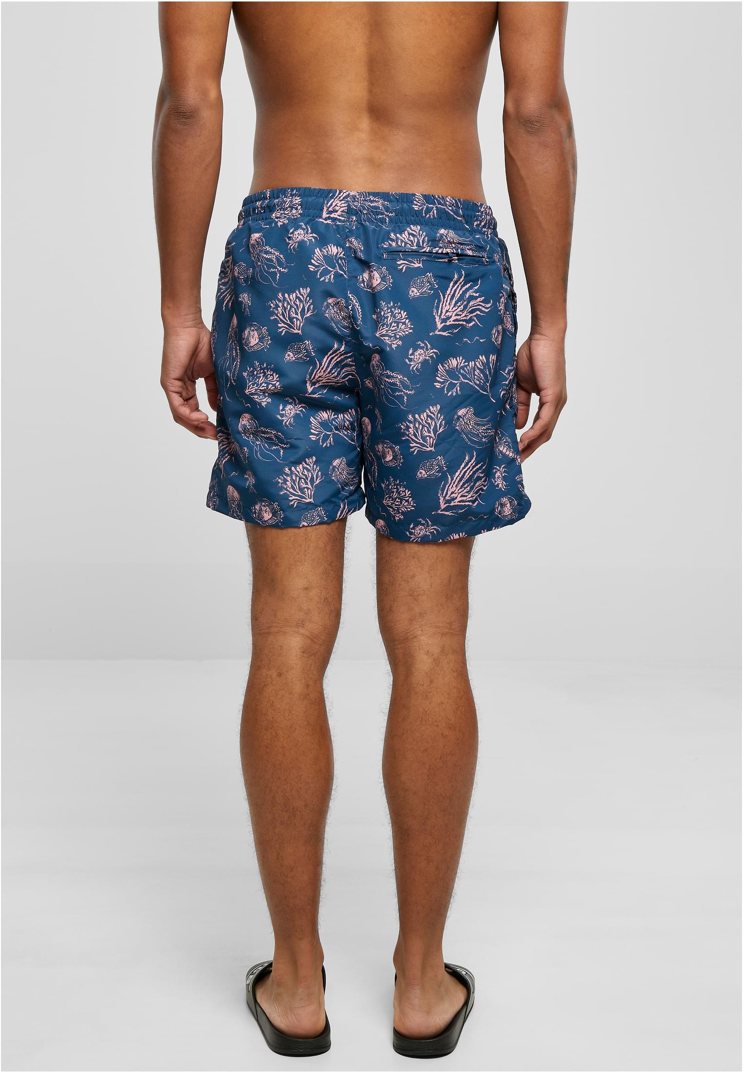 Pattern Swim Shorts Dark