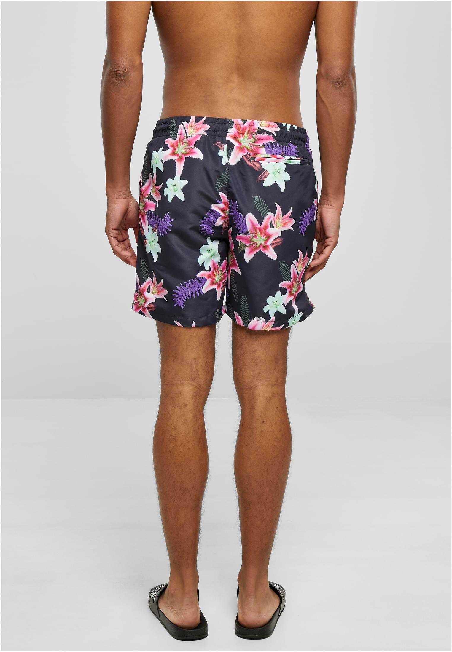 Pattern Swim Shorts Dark