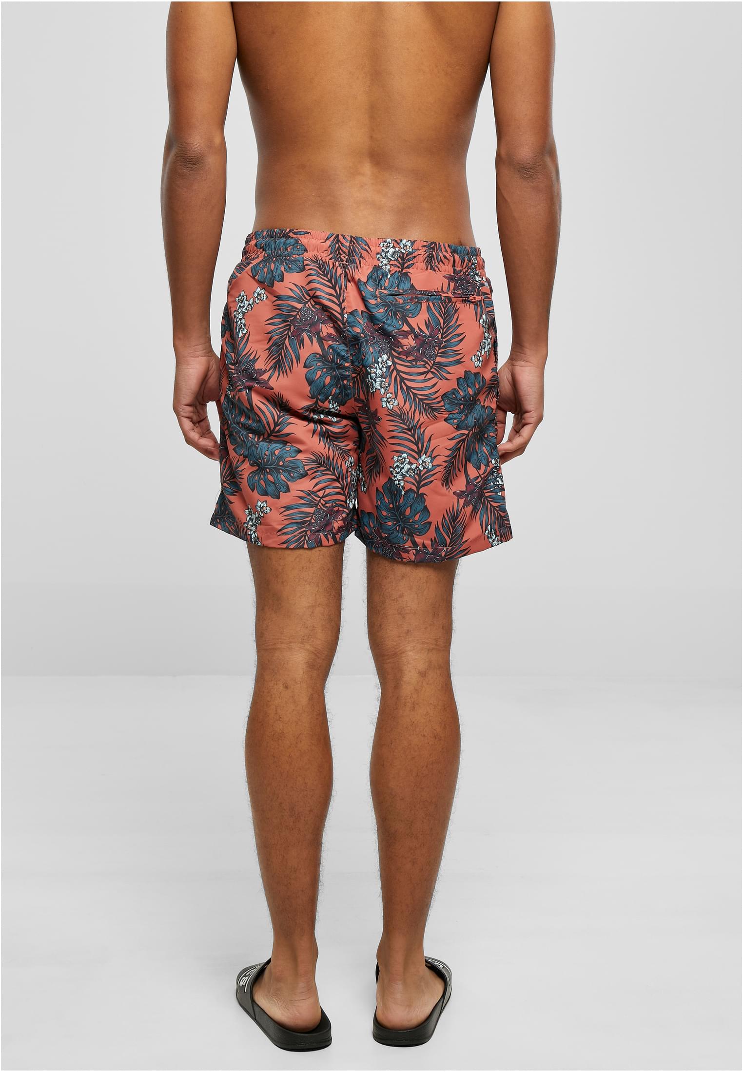 Pattern Swim Shorts Dark