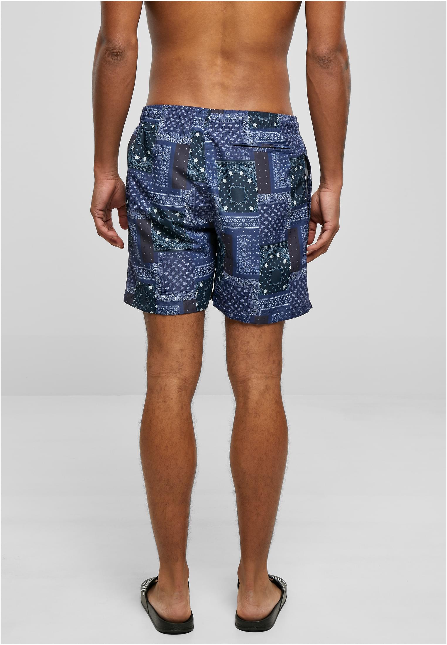 Pattern Swim Shorts Dunkel