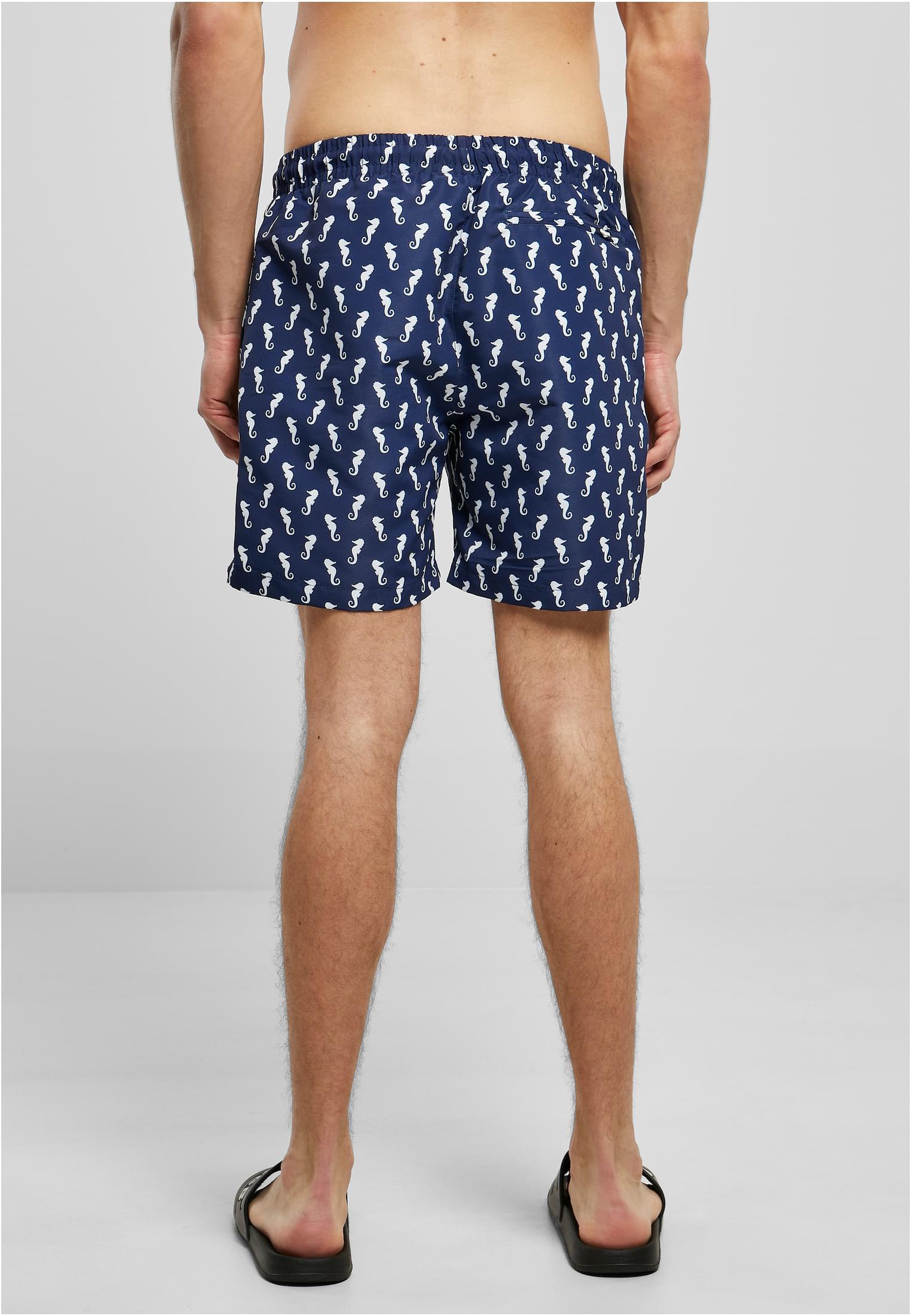 Pattern Swim Shorts Dark