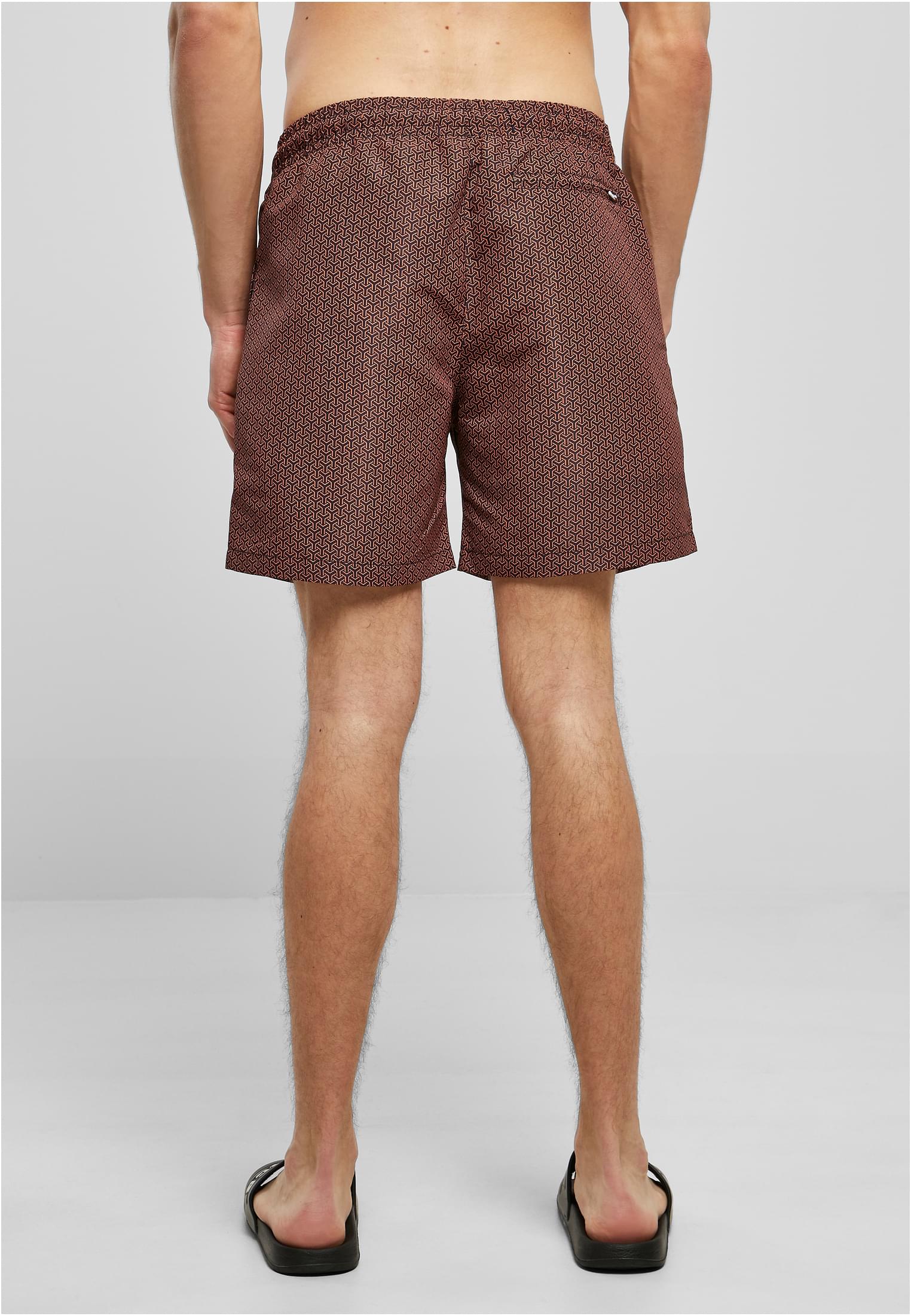 Pattern Swim Shorts Dark