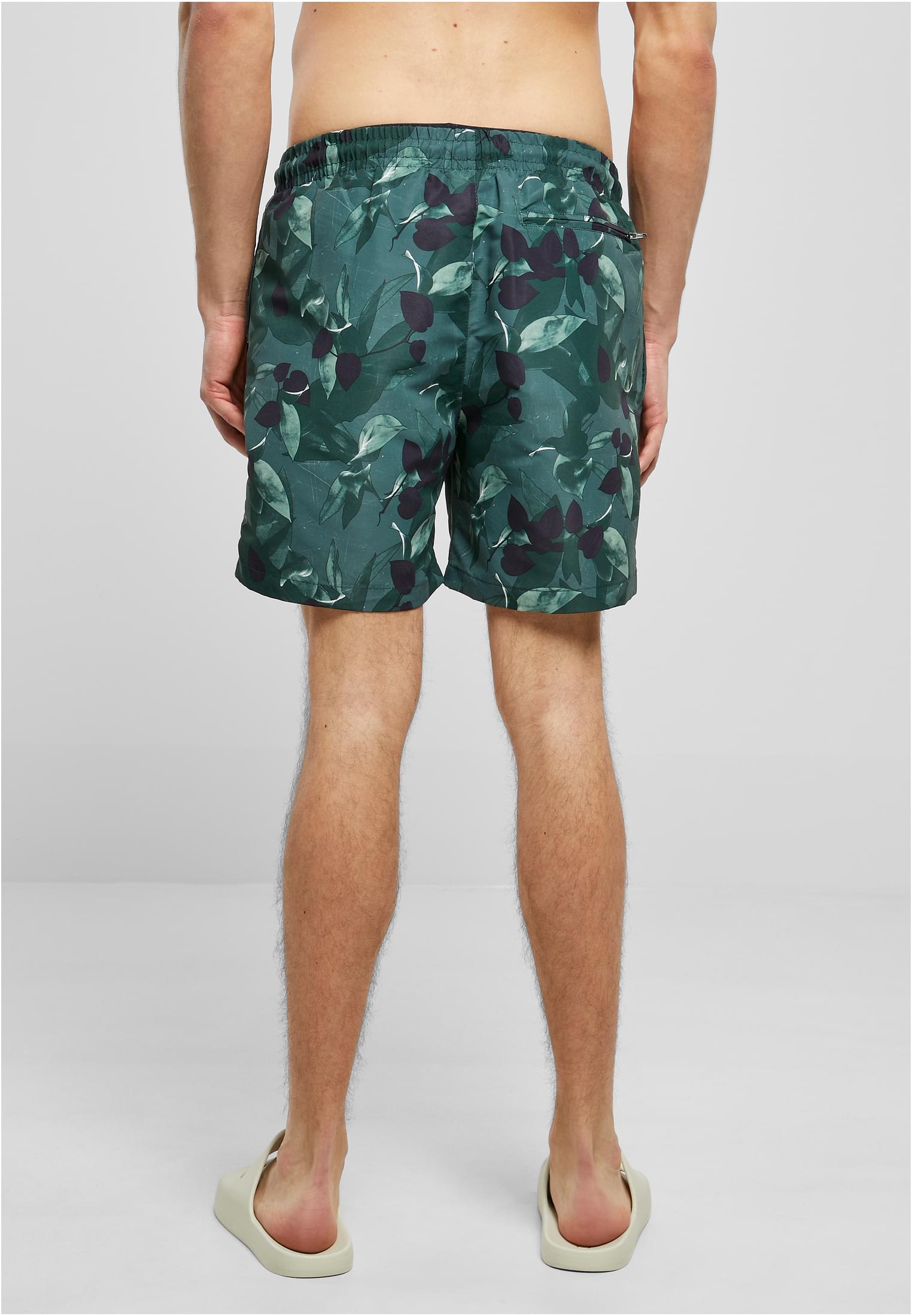 Pattern Swim Shorts Dunkel