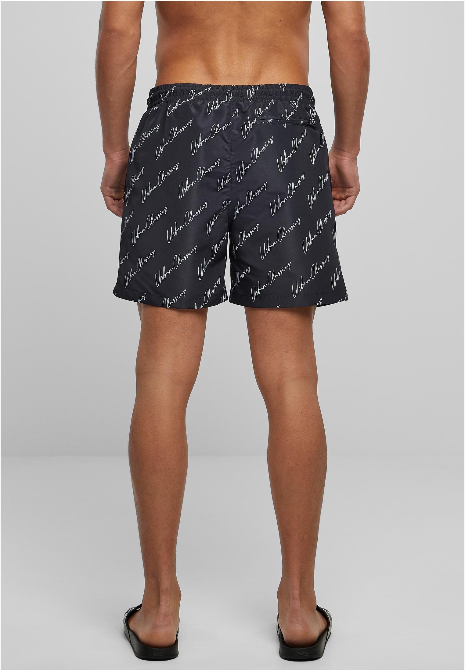 Pattern Swim Shorts Dunkel