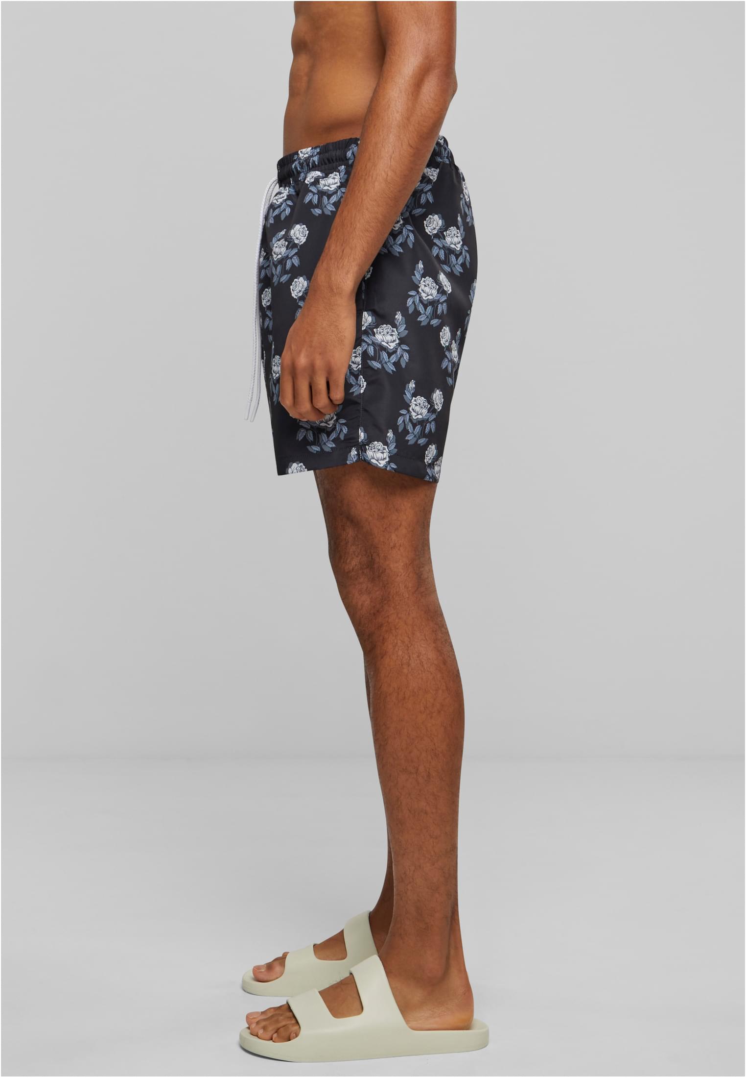 Pattern Swim Shorts Dark