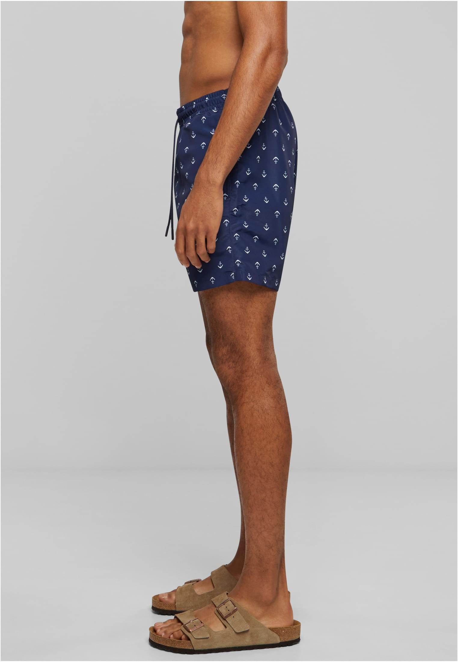 Pattern Swim Shorts Dunkel