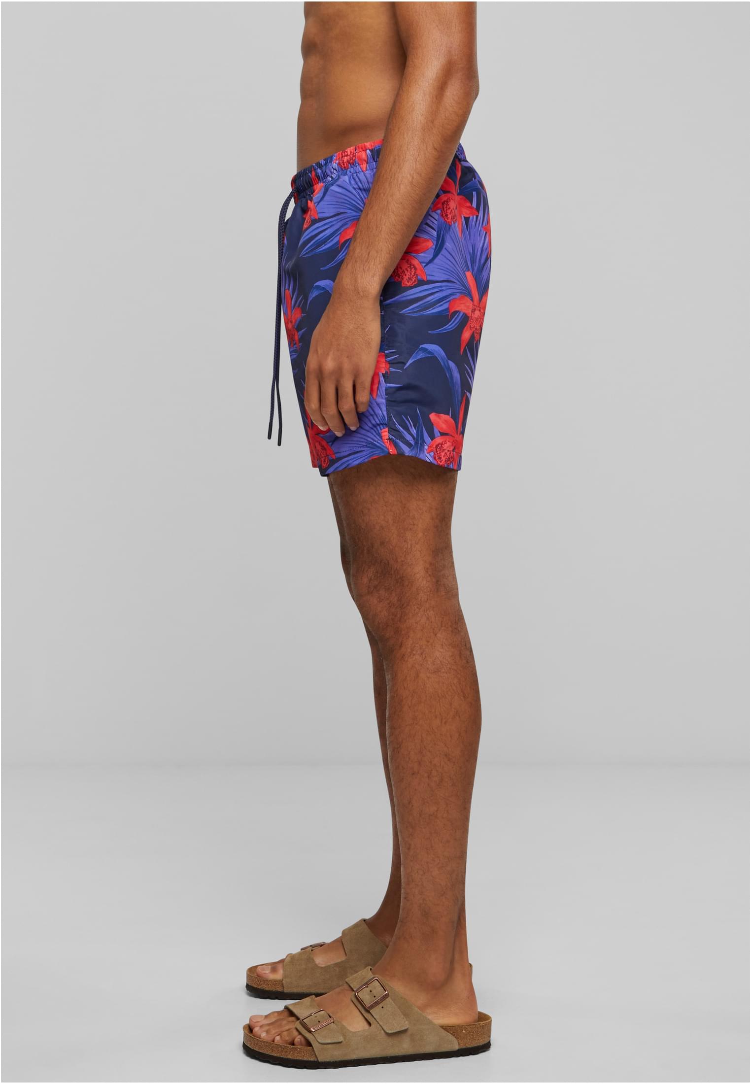 Pattern Swim Shorts Dunkel