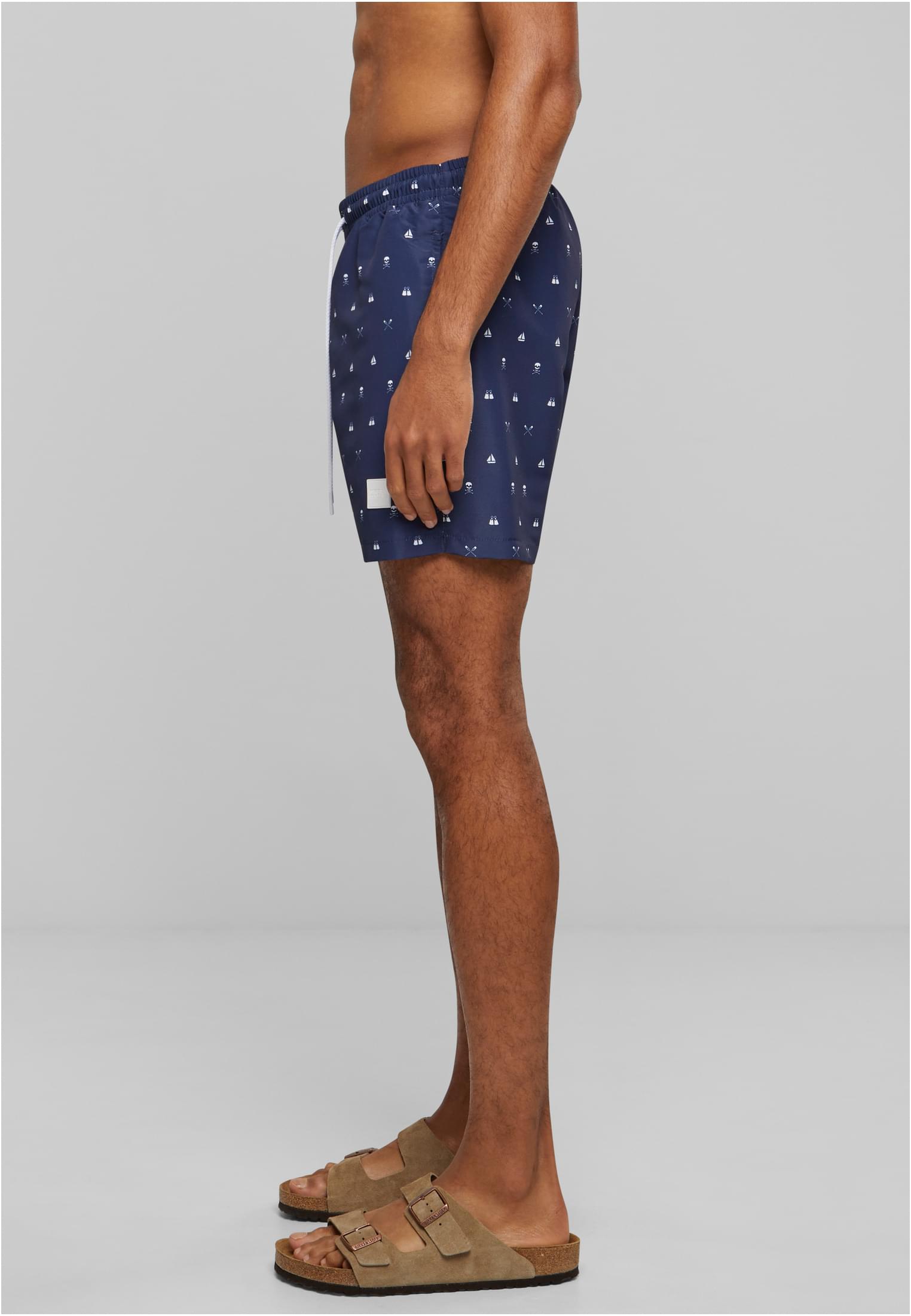 Pattern Swim Shorts Dark