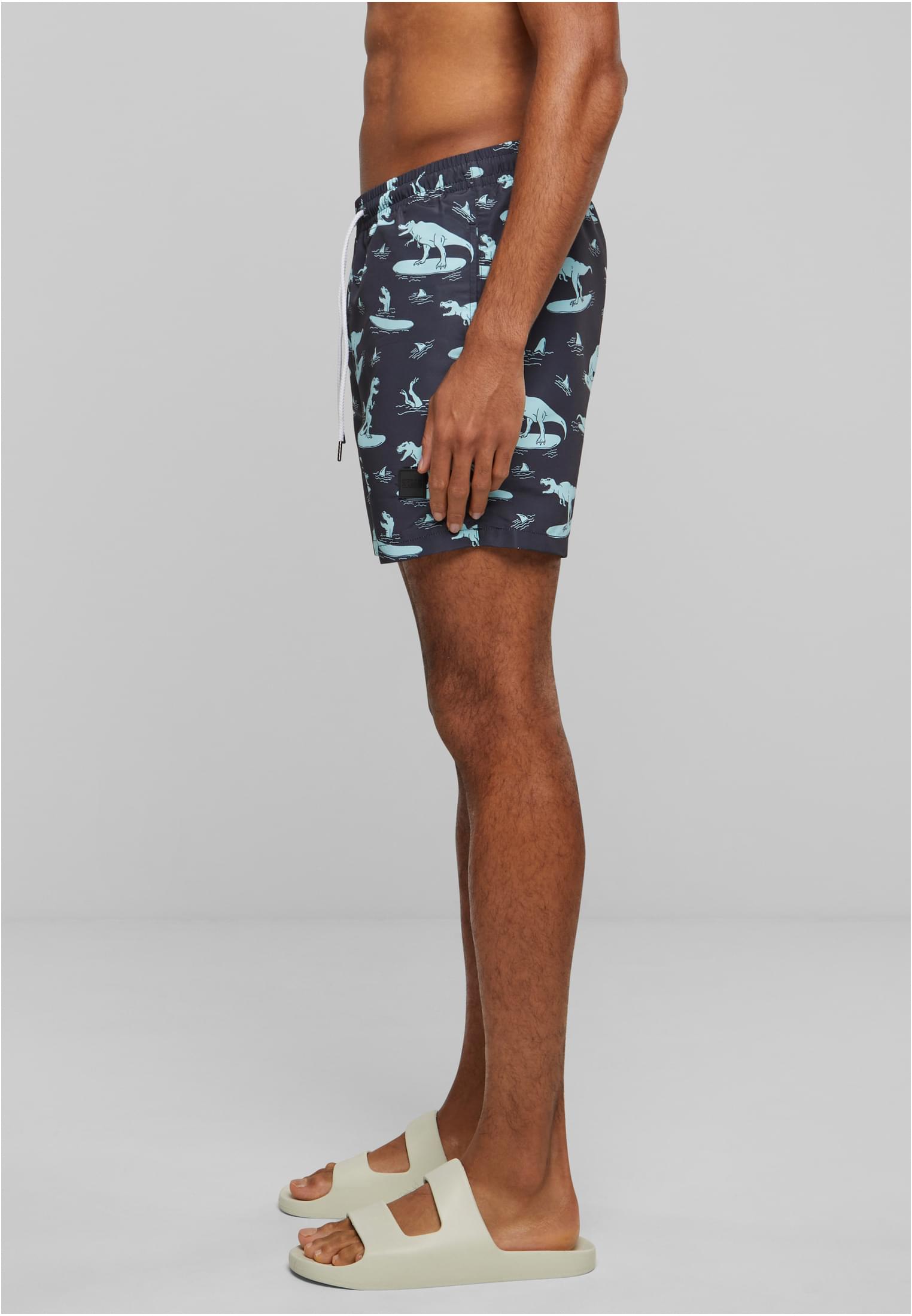 Pattern Swim Shorts Dunkel