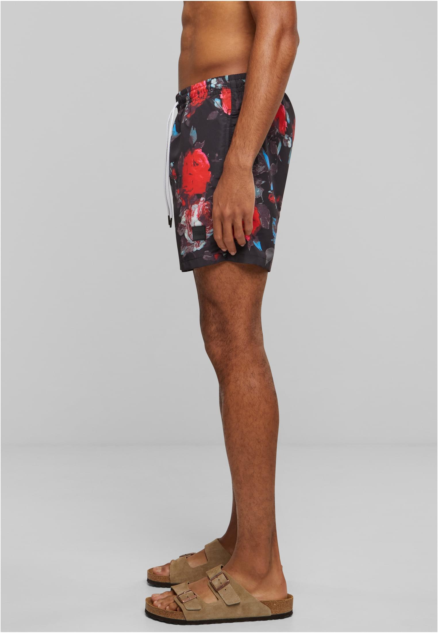 Pattern Swim Shorts Dunkel