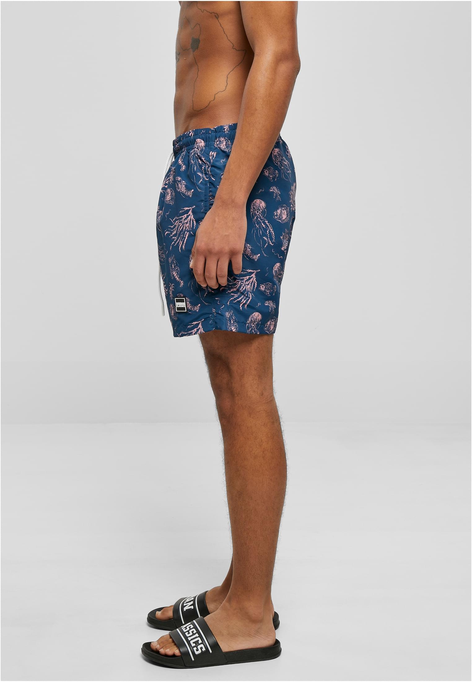 Pattern Swim Shorts Dark