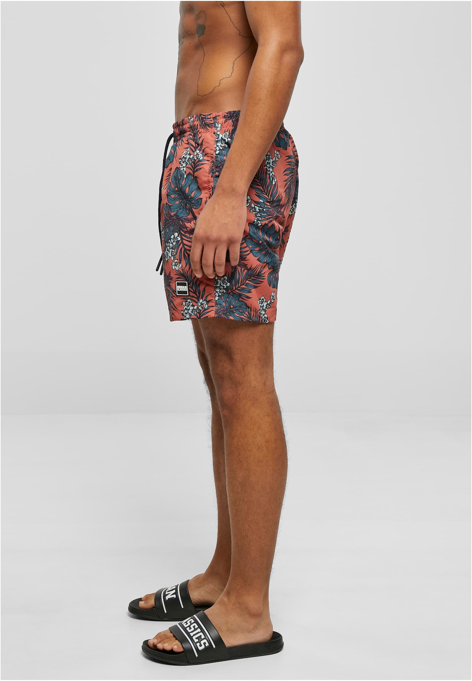 Pattern Swim Shorts Dunkel