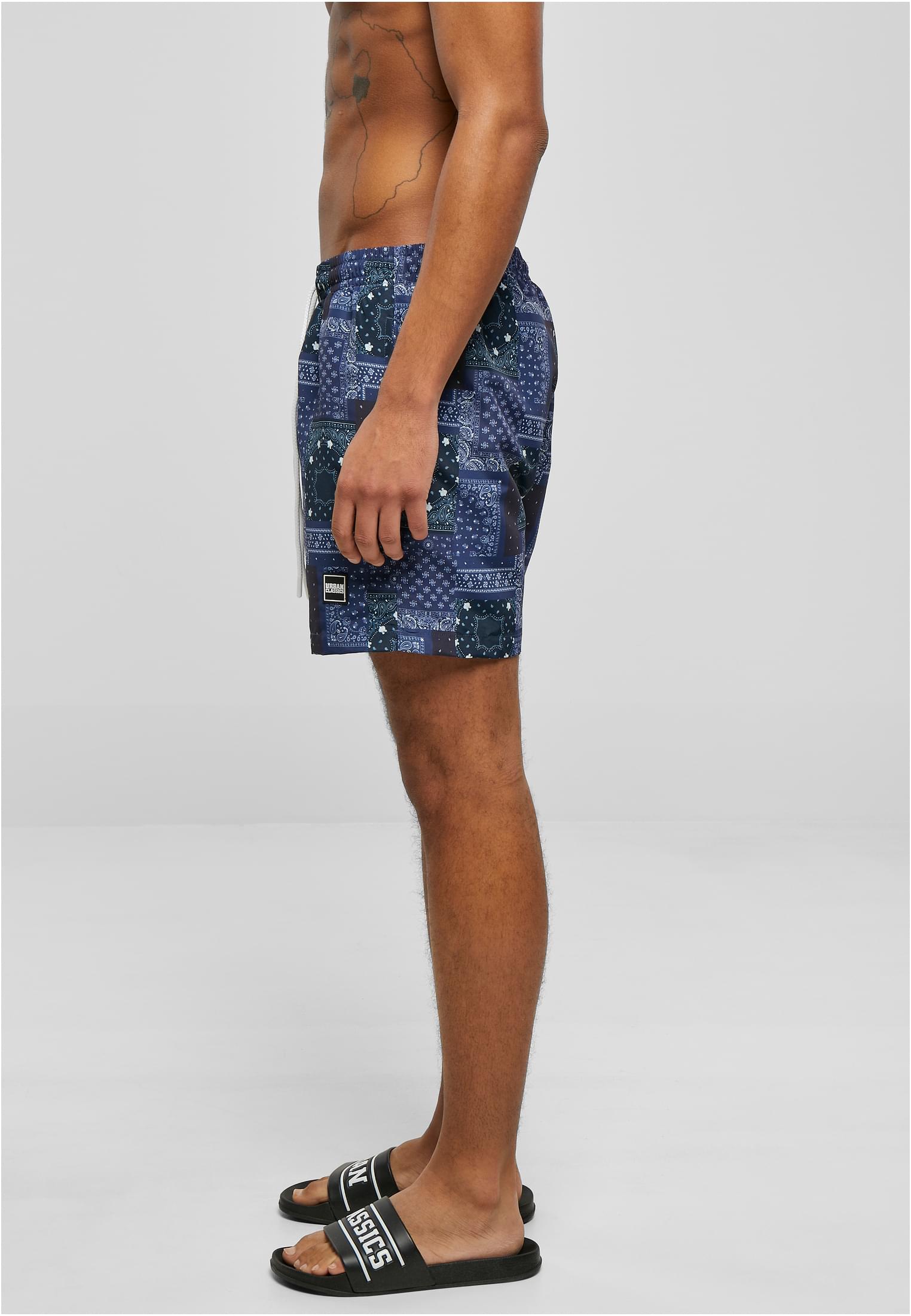 Pattern Swim Shorts Dark