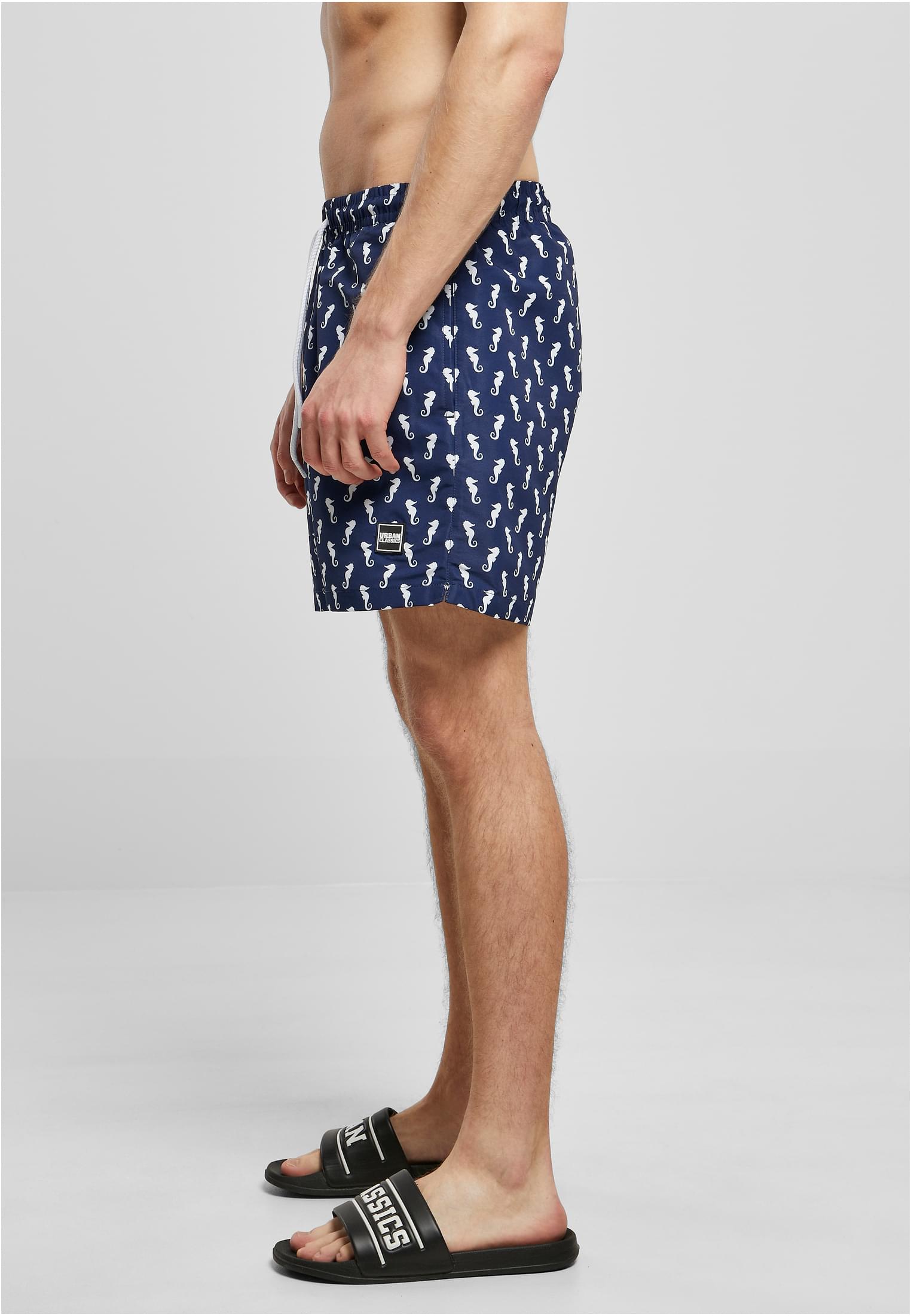 Pattern Swim Shorts Dark