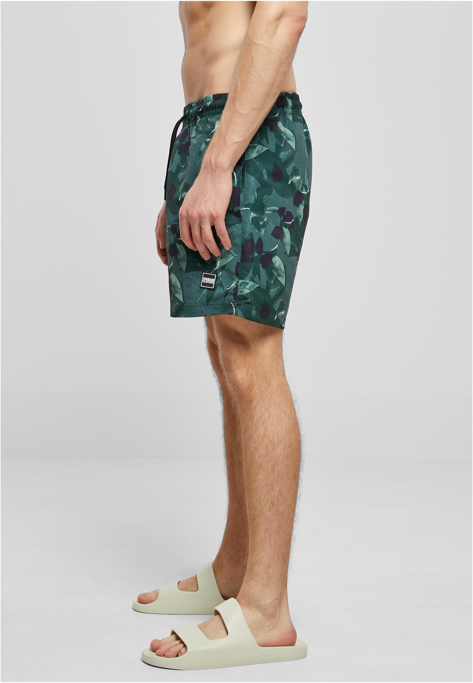 Pattern Swim Shorts Dark