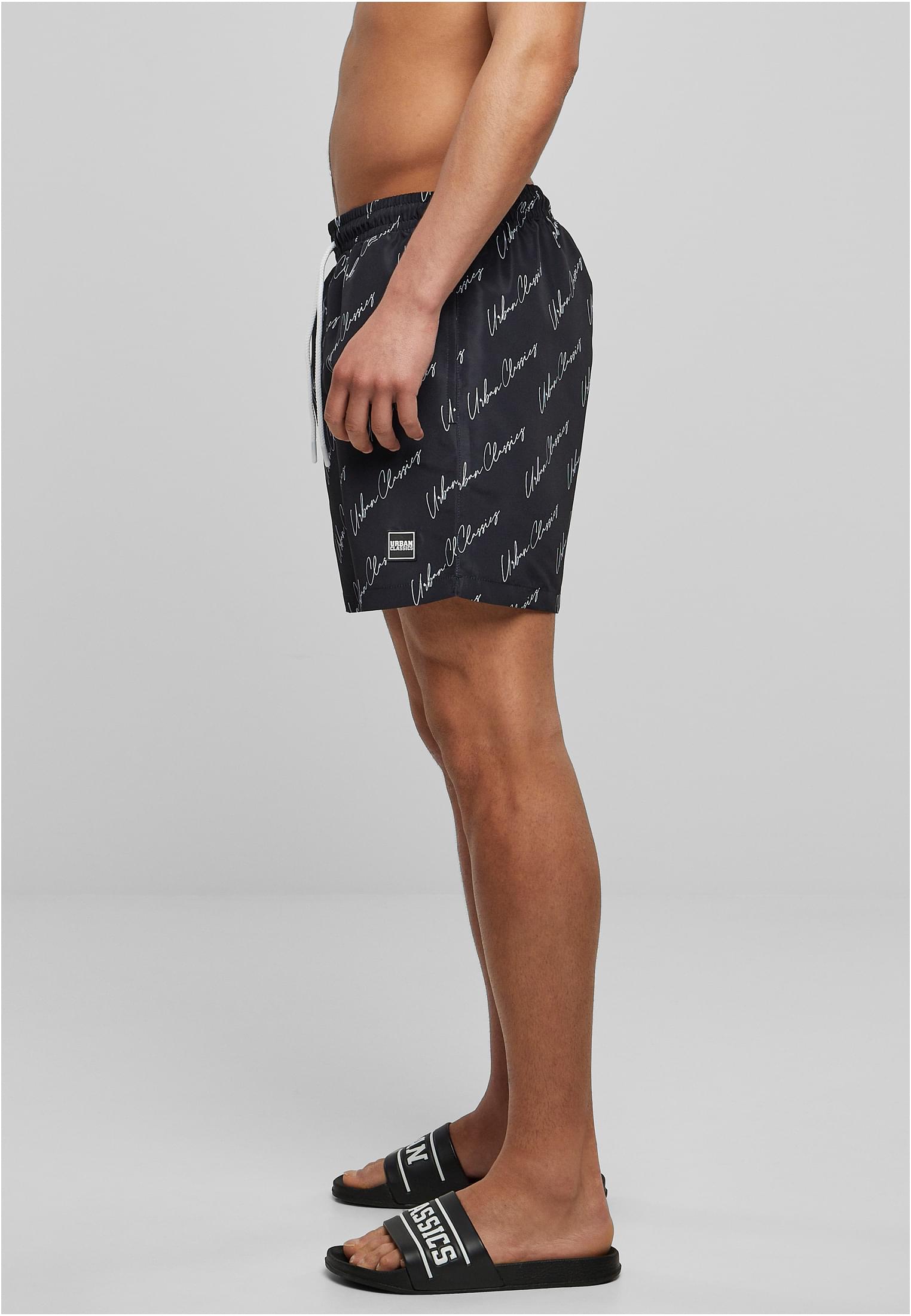 Pattern Swim Shorts Dark