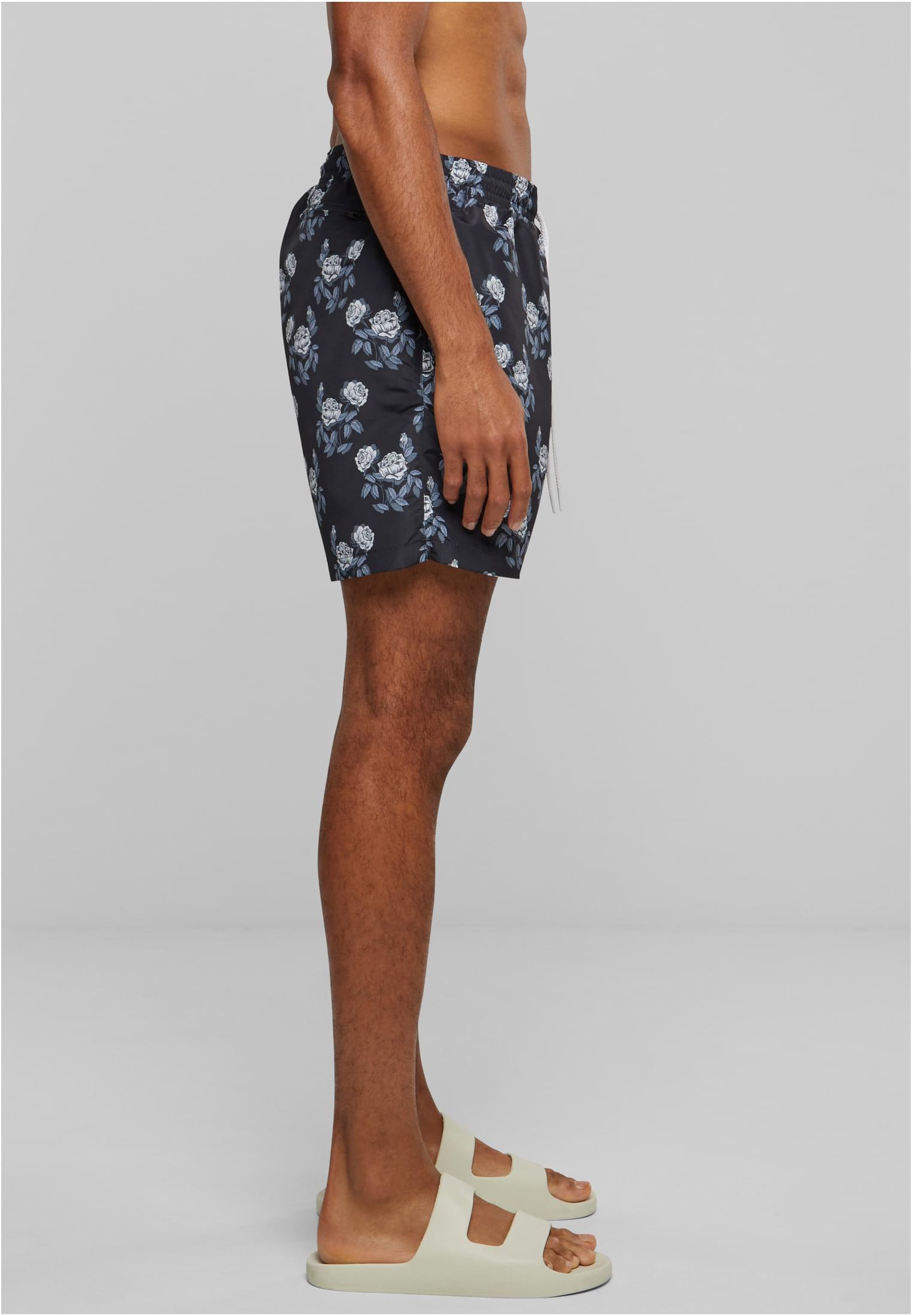 Pattern Swim Shorts Dark