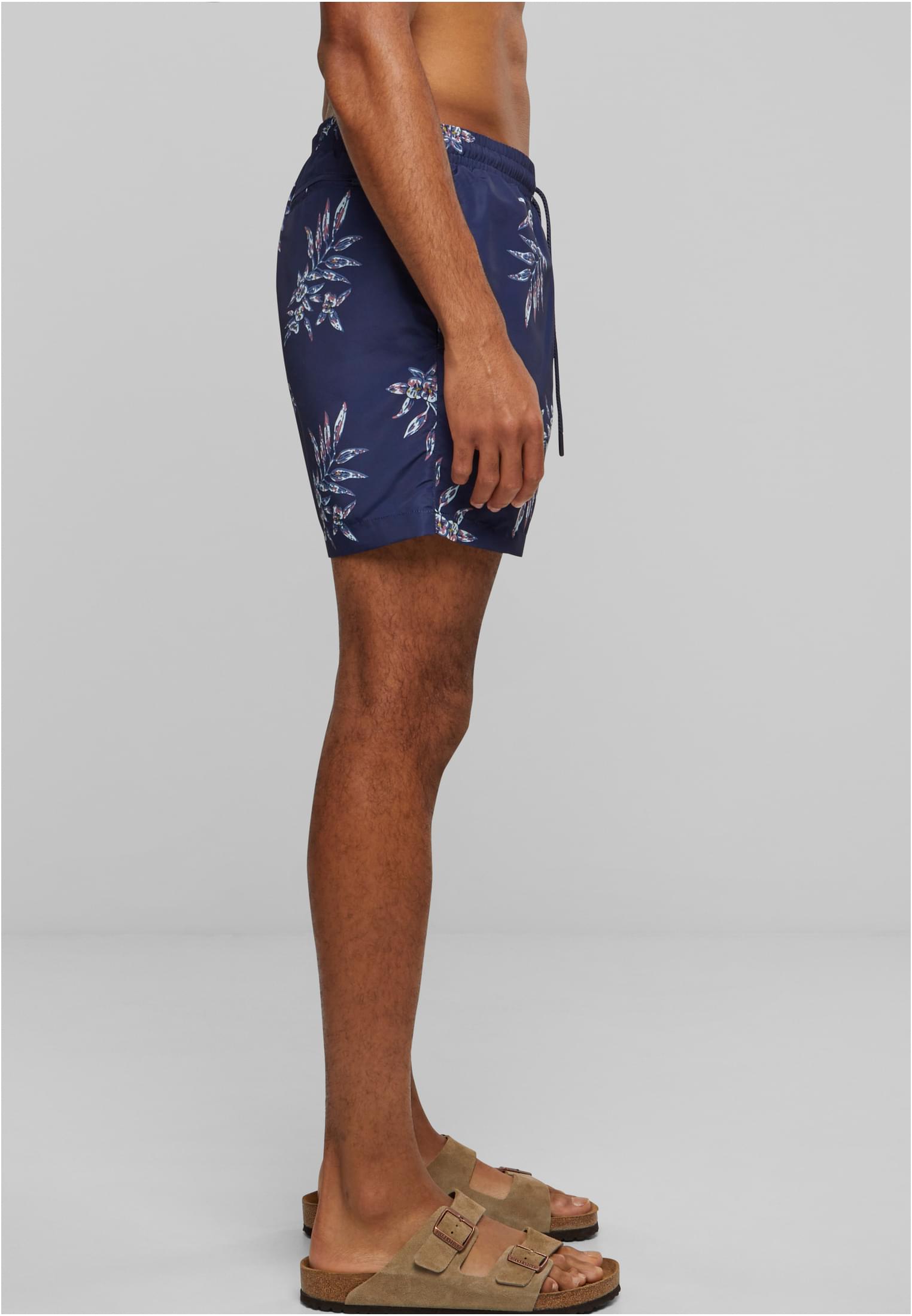 Pattern Swim Shorts Dark