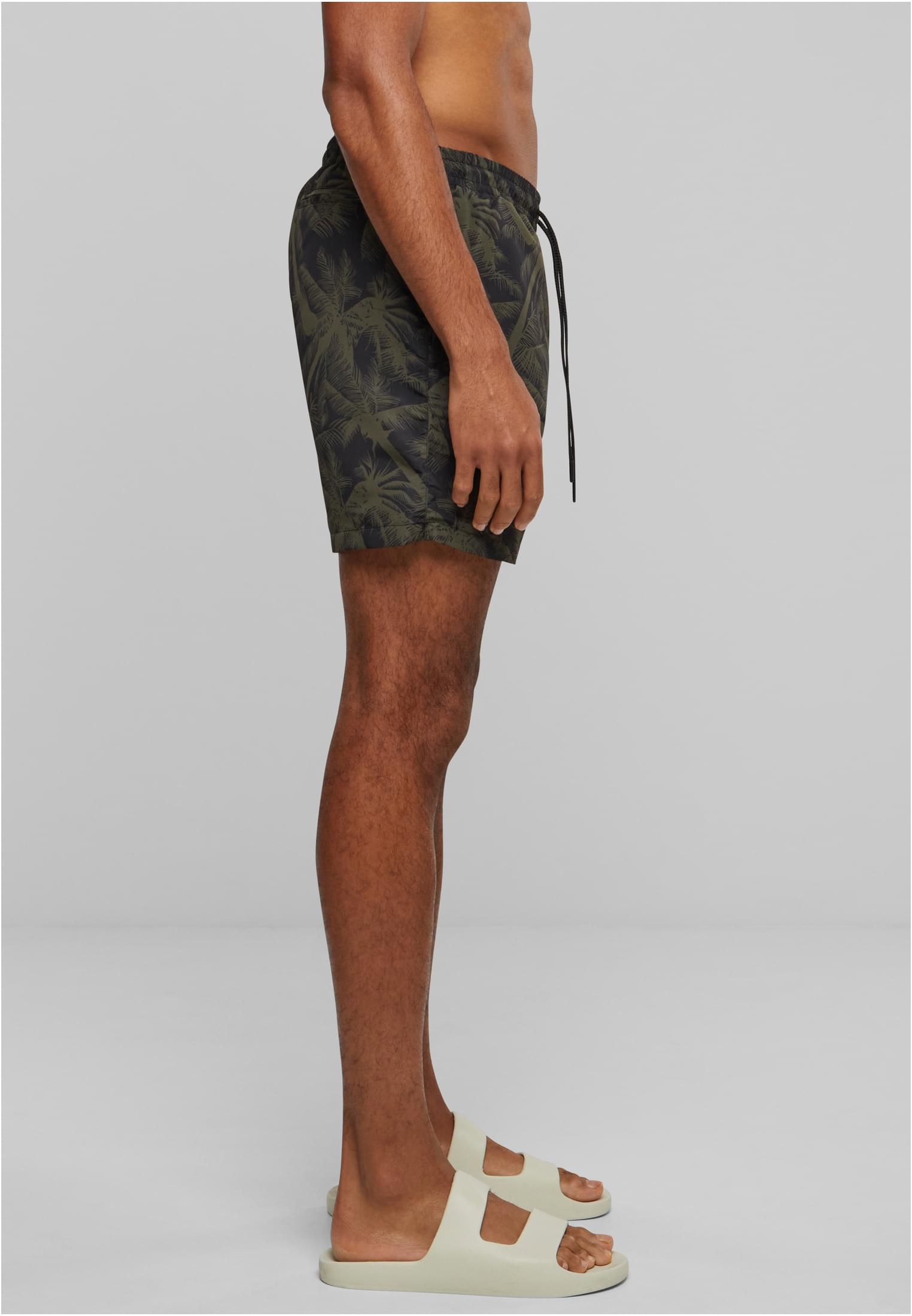 Pattern Swim Shorts Dunkel