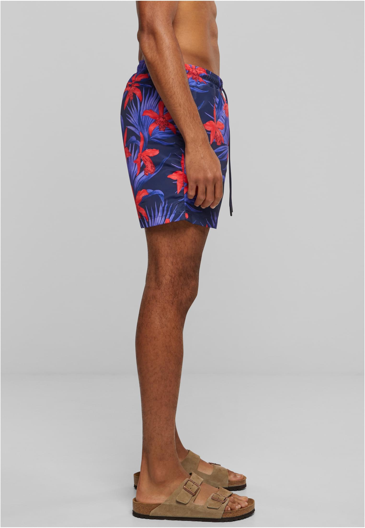 Pattern Swim Shorts Dunkel