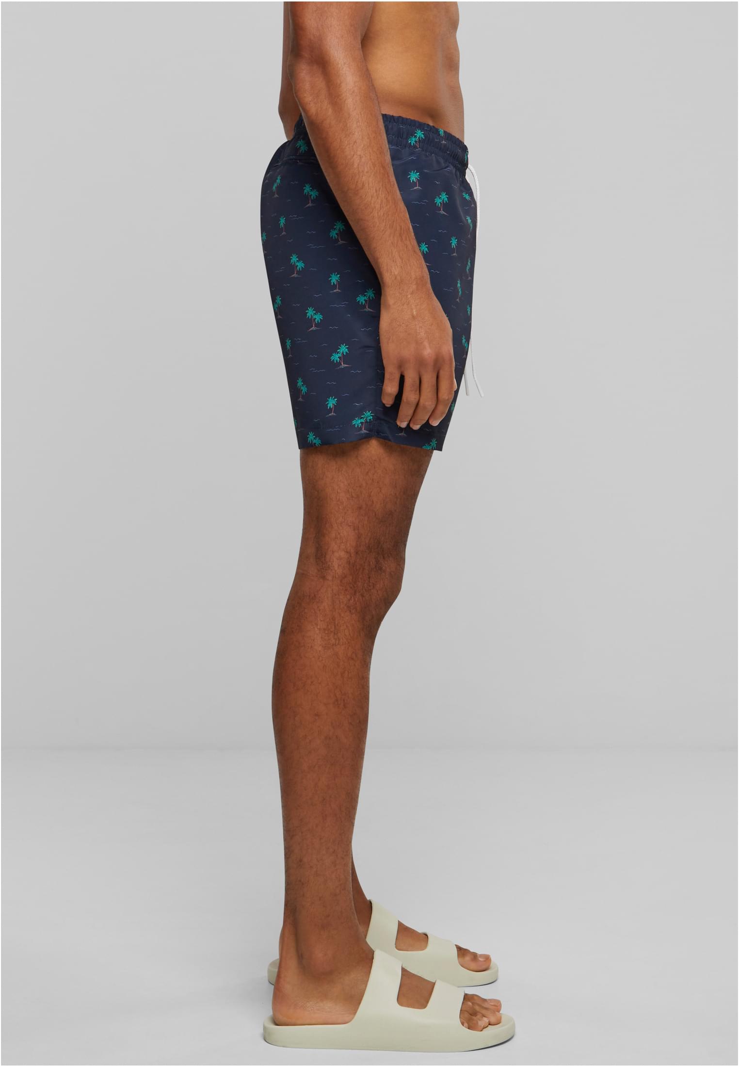 Pattern Swim Shorts Dark