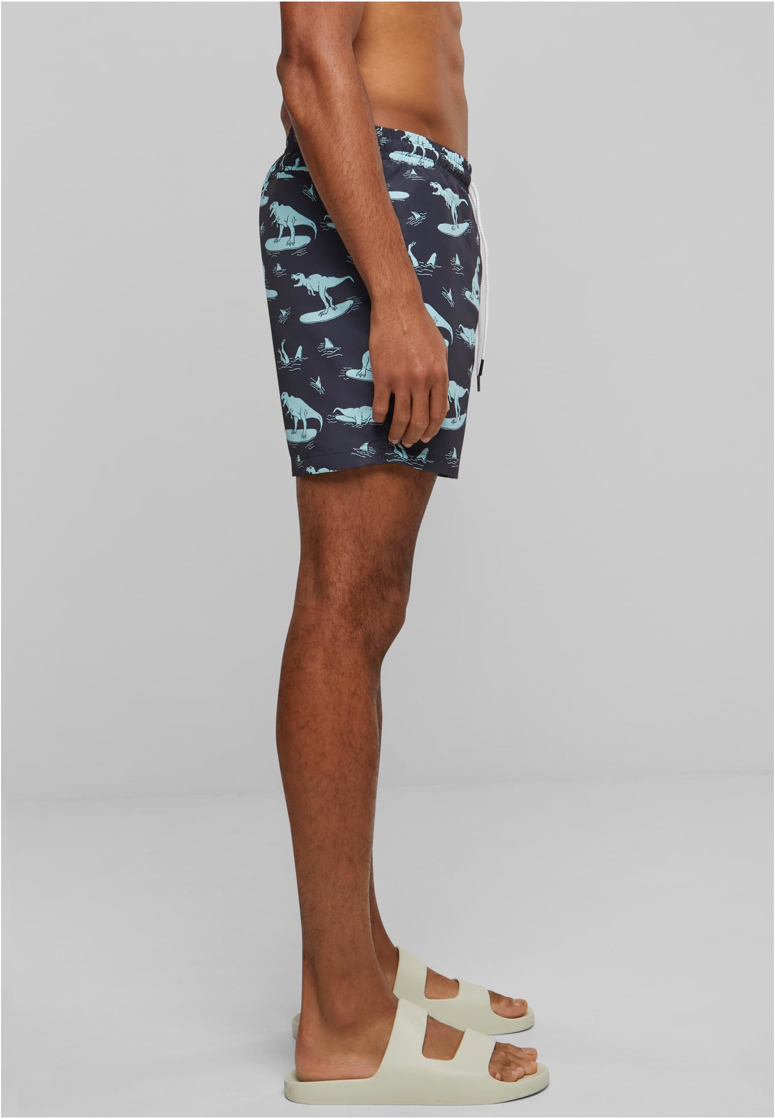 Pattern Swim Shorts Dark