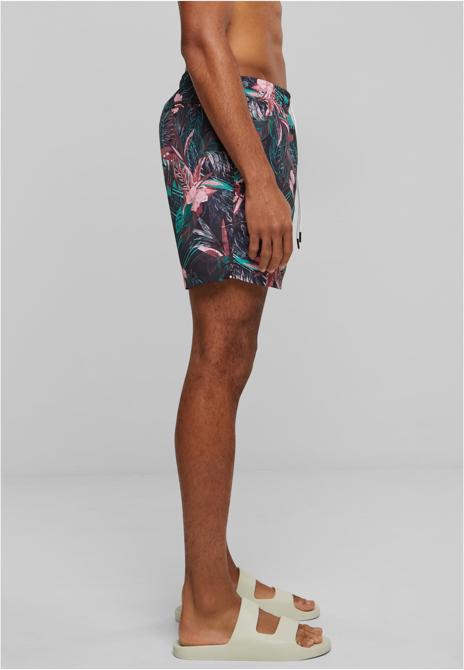 Pattern Swim Shorts Dunkel