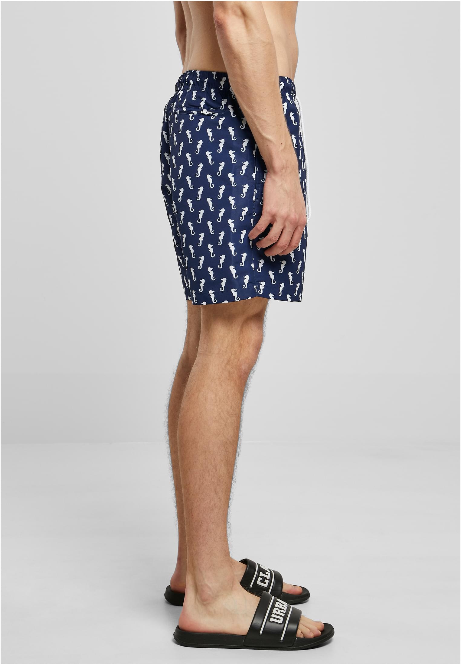 Pattern Swim Shorts Dunkel