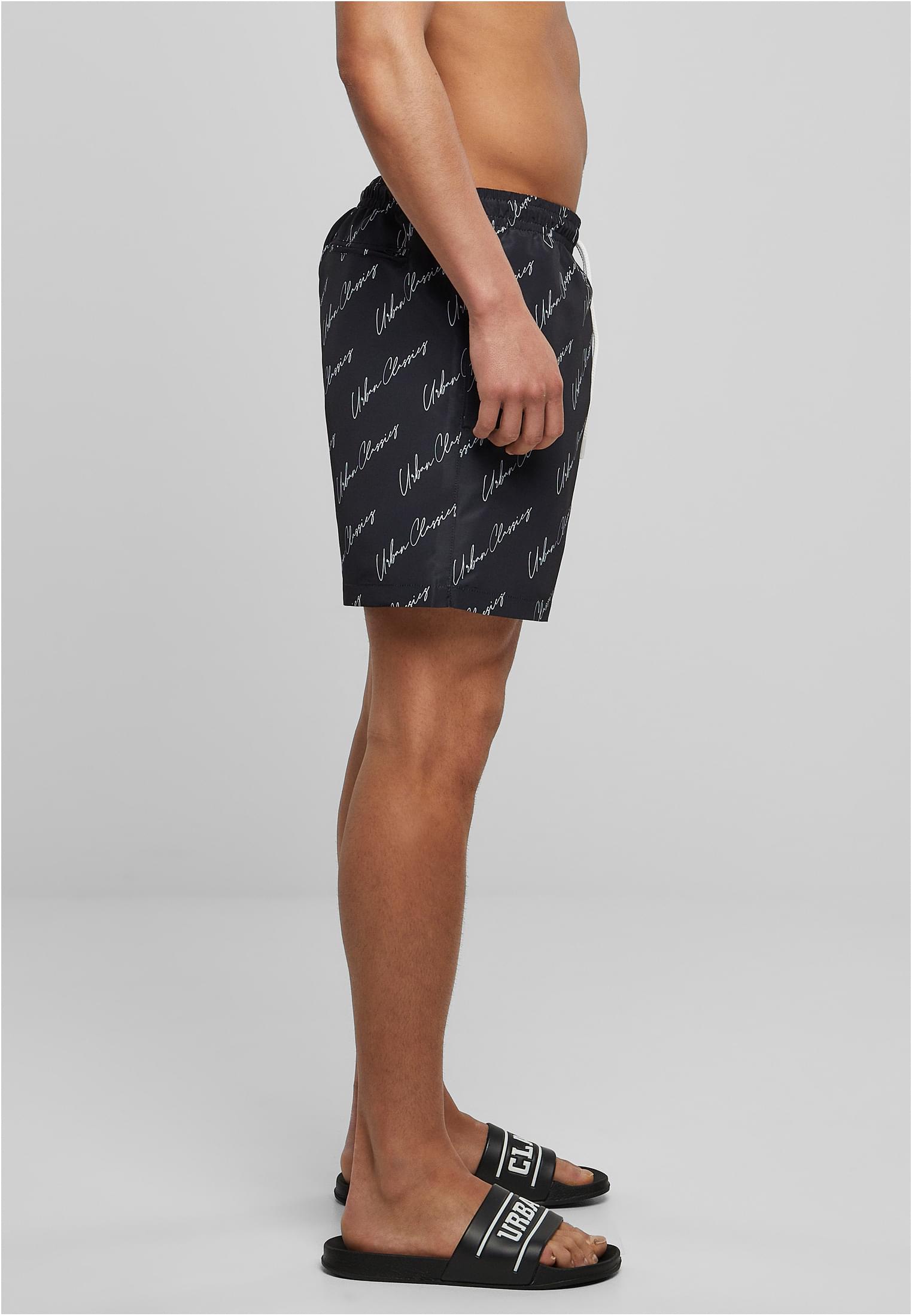 Pattern Swim Shorts Dark