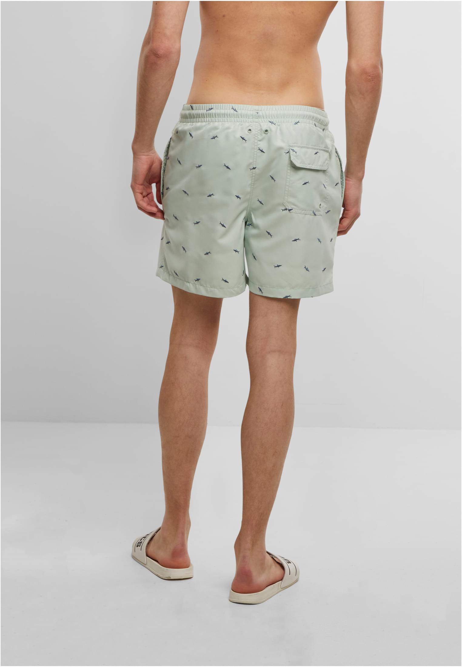 Embroidery Swim Shorts | frotmint/vintageblue