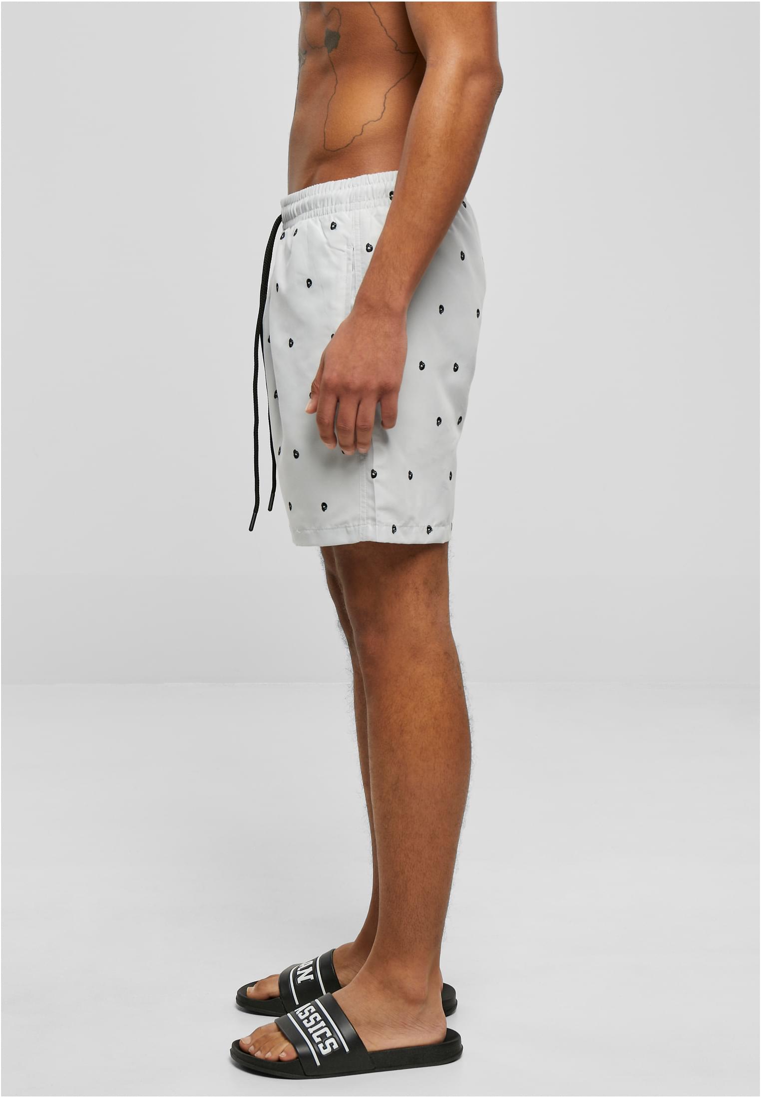 Embroidery Swim Shorts | skull/lightasphalt/black