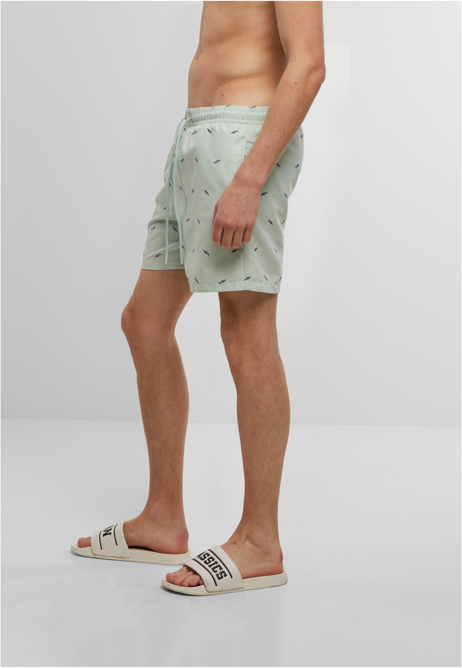 Embroidery Swim Shorts | frotmint/vintageblue