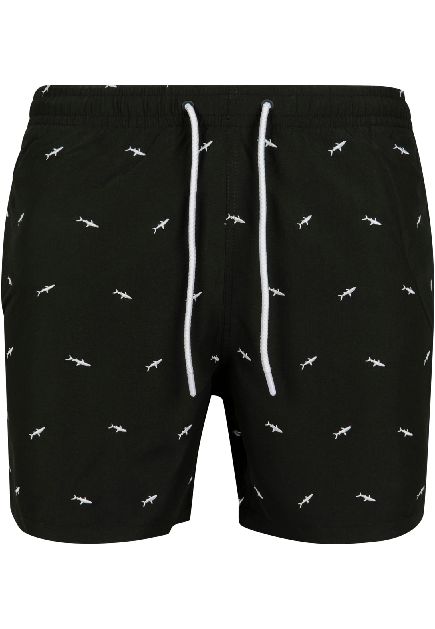 Embroidery Swim Shorts | shark/black/white