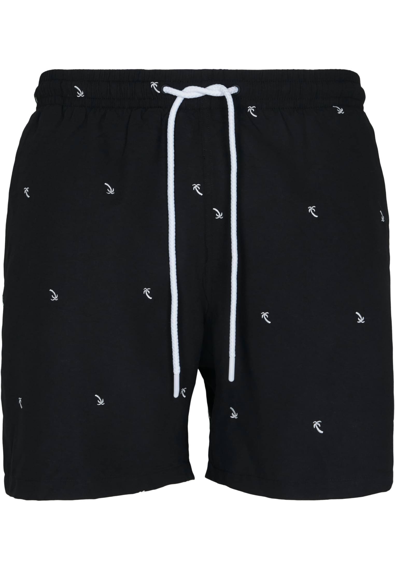 Embroidery Swim Shorts | black/palmtree