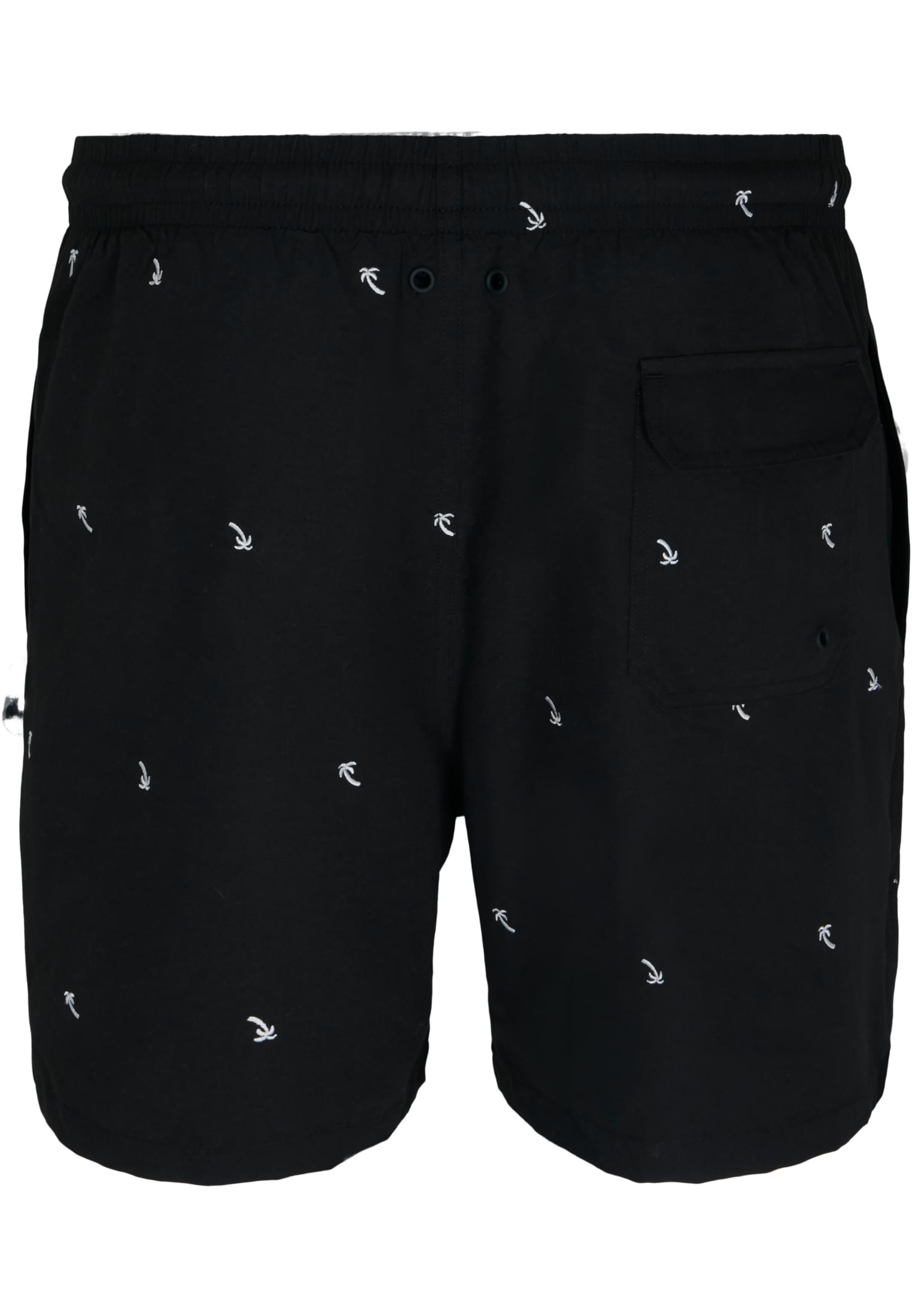 Embroidery Swim Shorts | black/palmtree