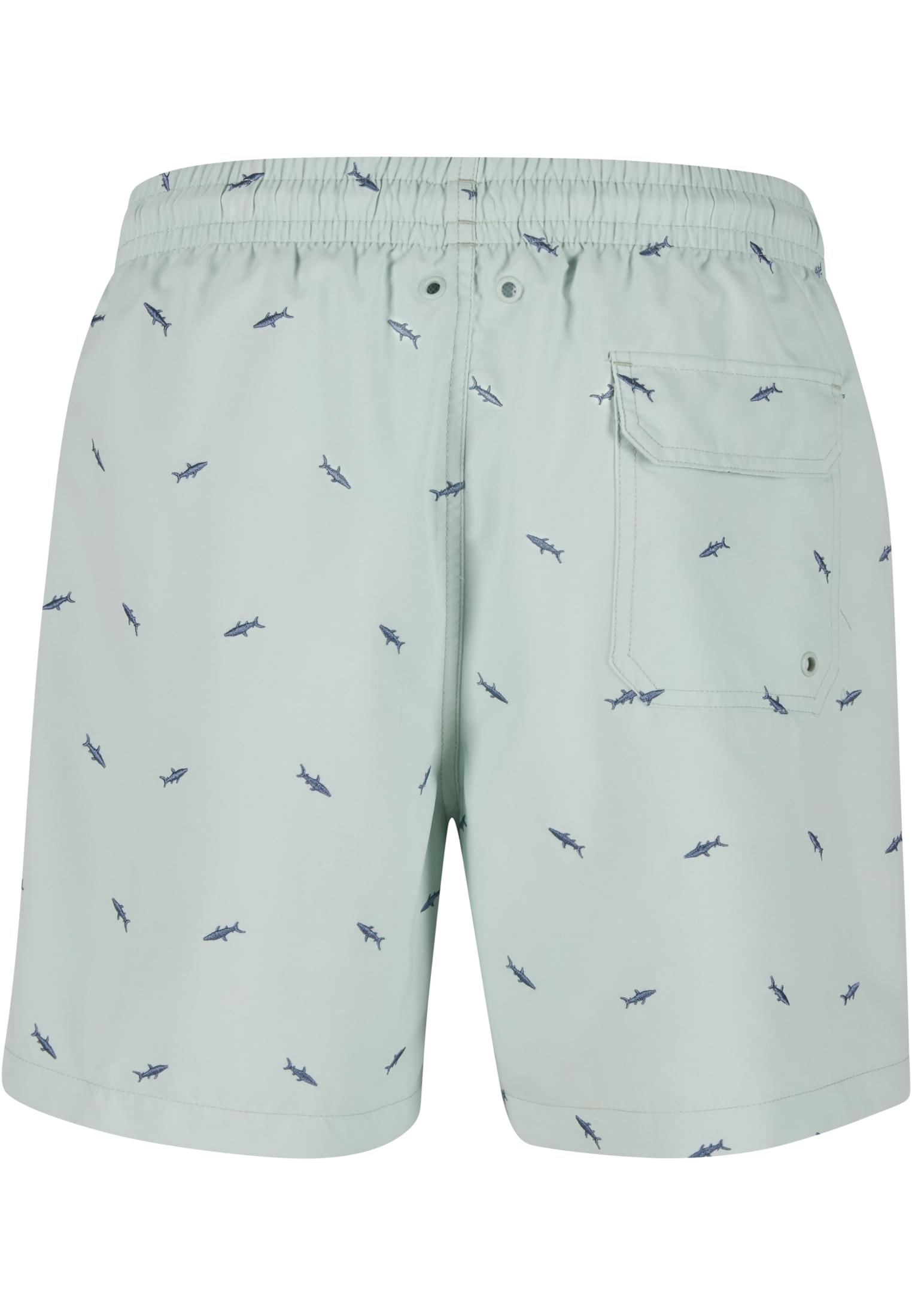 Embroidery Swim Shorts | frotmint/vintageblue